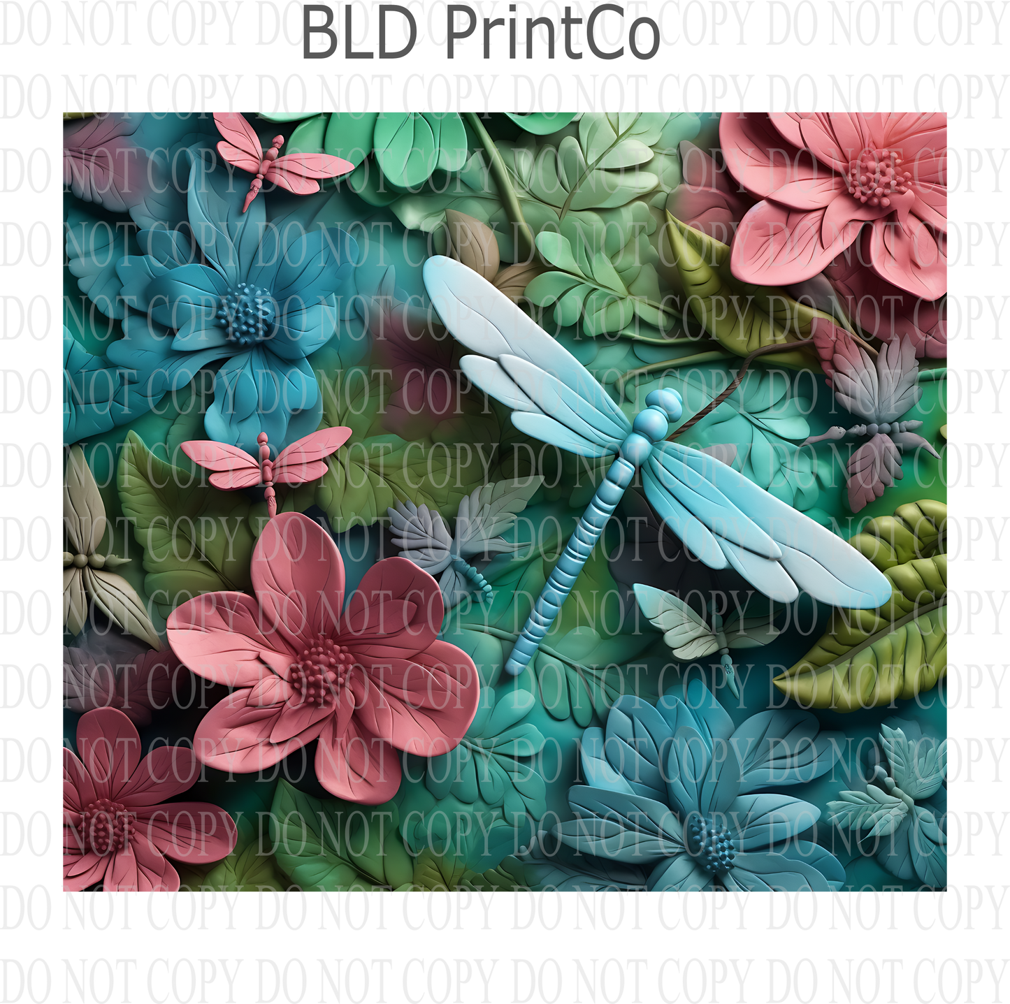 3D Effect Dragonfly 1 : Tumbler wrap