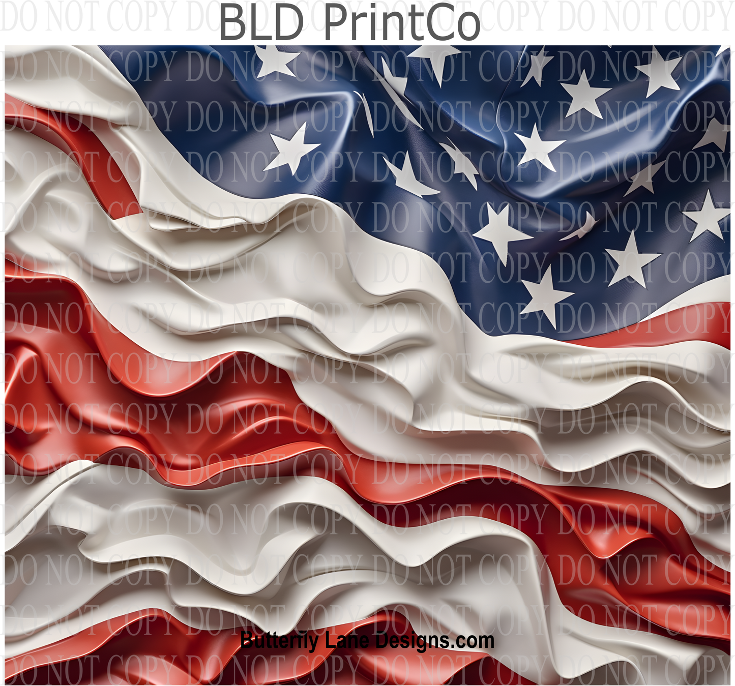 3D Effect US Flag-1 W78