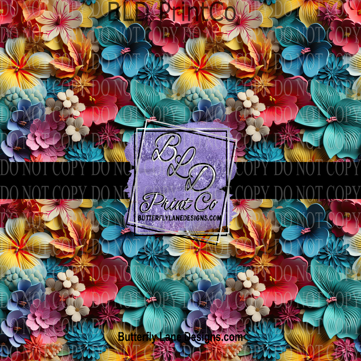 3D Tropical Florals PV 1075 :: Patterned Vinyl