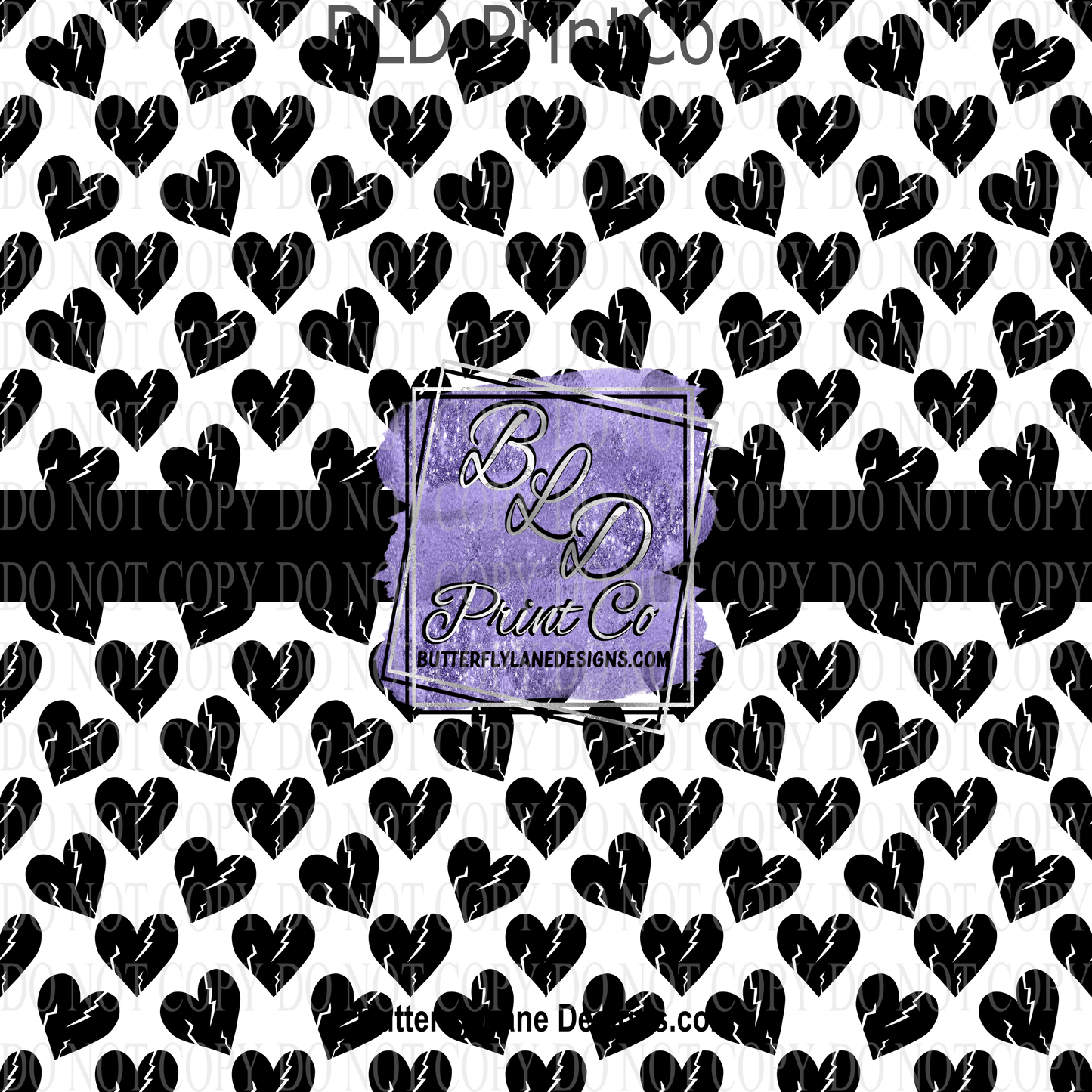 Anti Valentine Black Broken Heart  PV 876   Patterned Vinyl