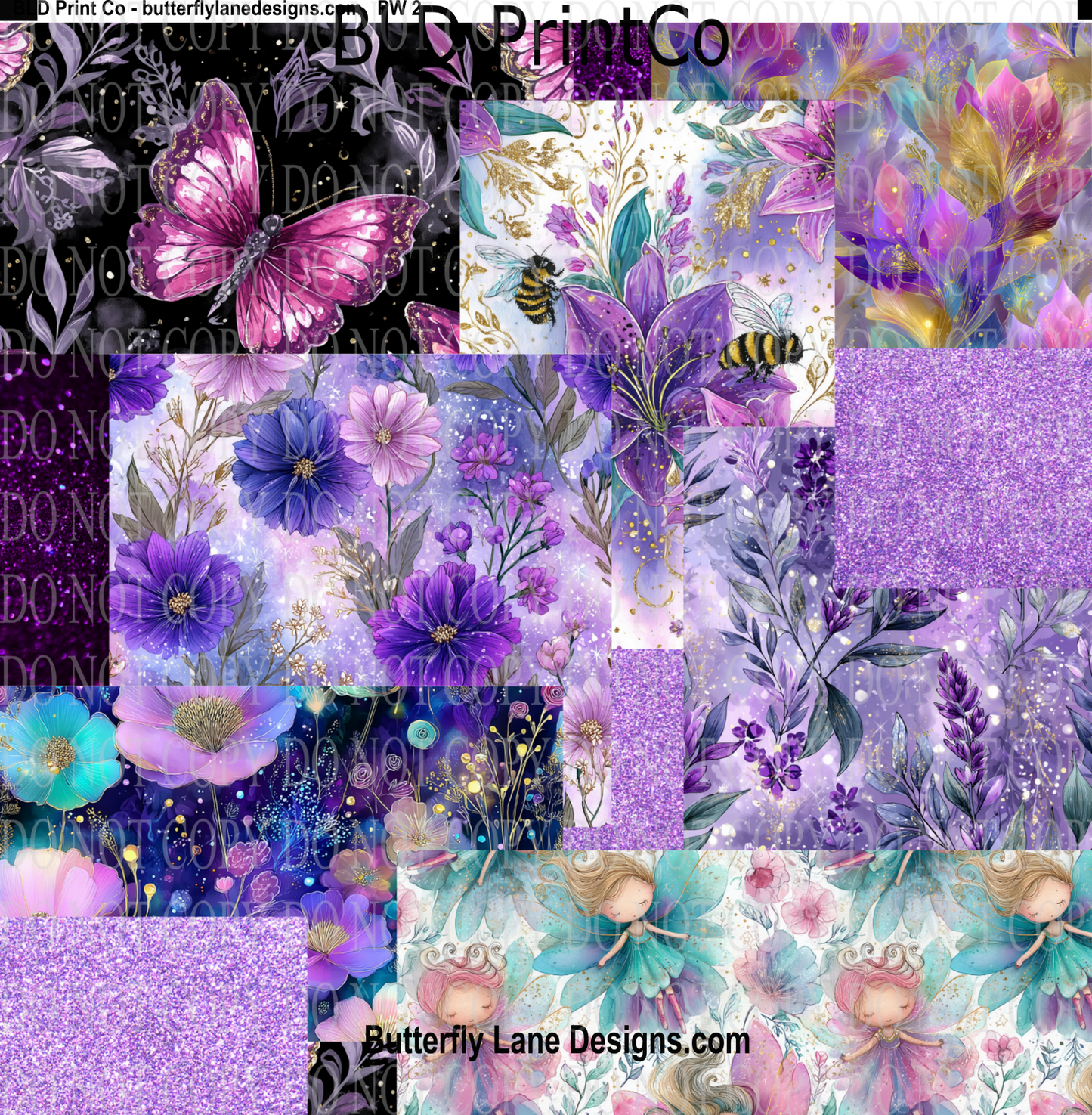 Spring patchwork -no stitching-BLD - PW2