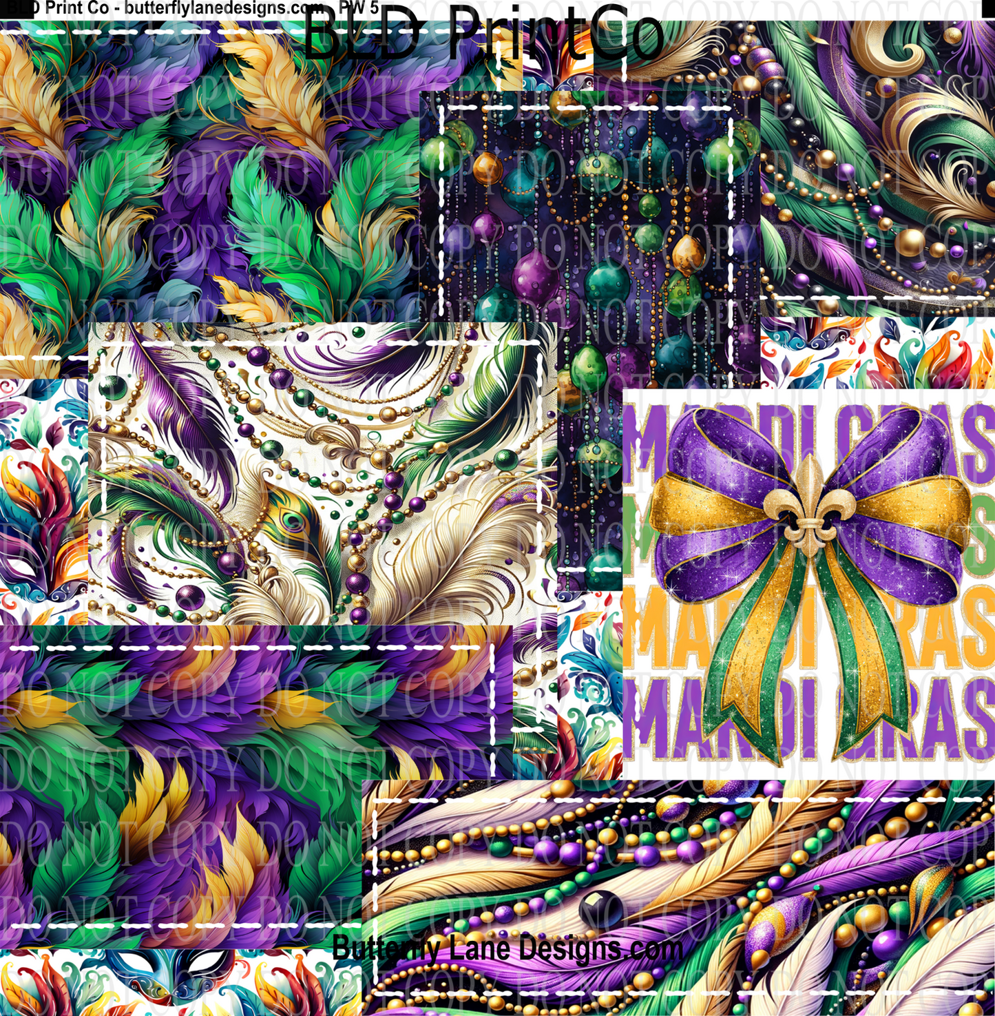 Mardi Gras Patch work BLD - PW5