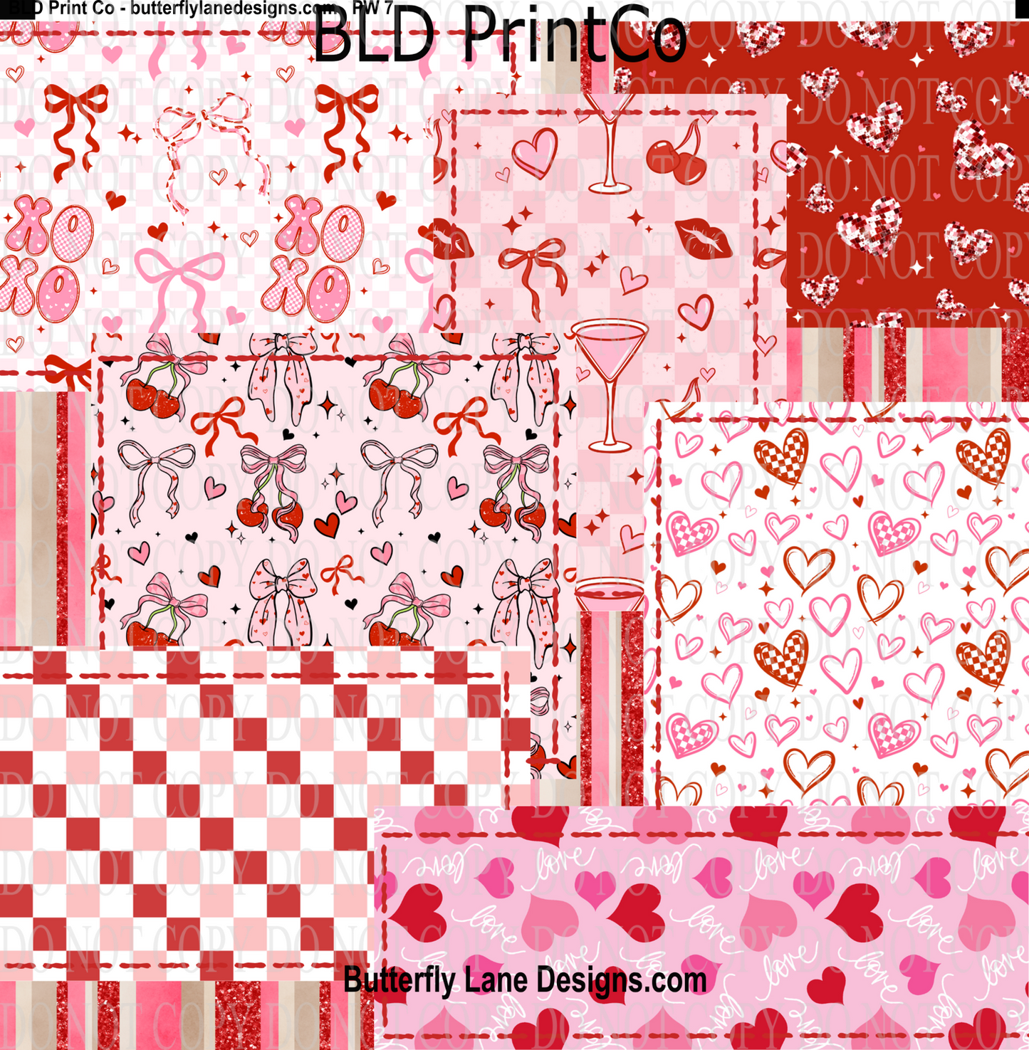 Love-Valentine patchwork -red stitching- BLD - PW7