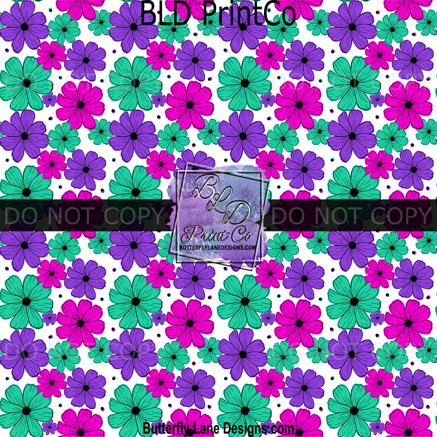 Teal-Pink-Purple Florals-BPV0095