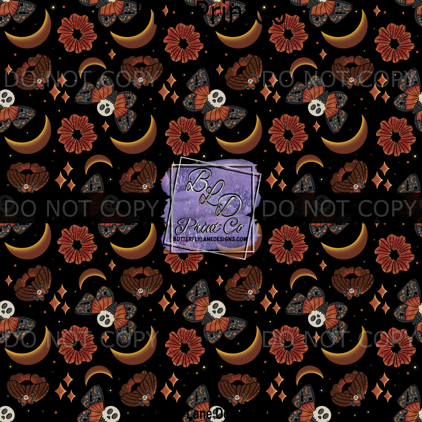 Hand drawn Boho Mystic Moon Moth-BPV0096