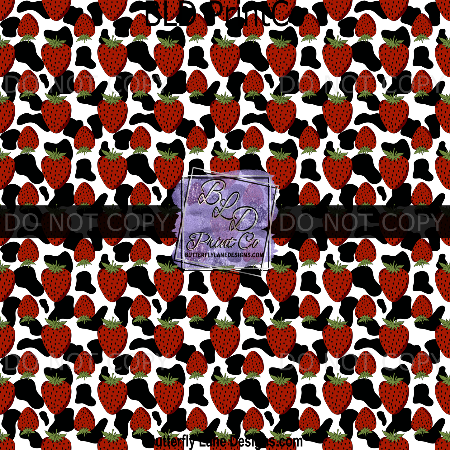 Hand drawn Red Strawberry Cow-BPV0097