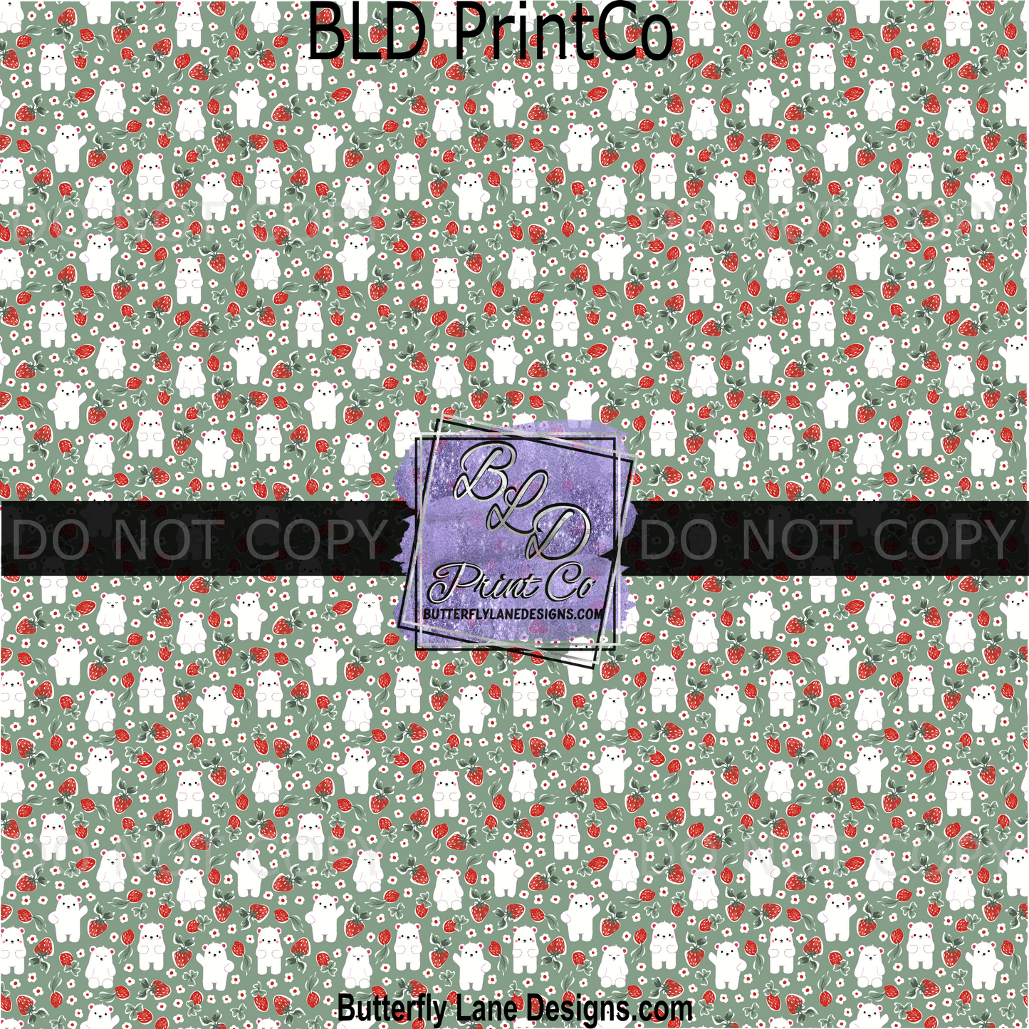 Beary-much berries -bears-green PV 1624