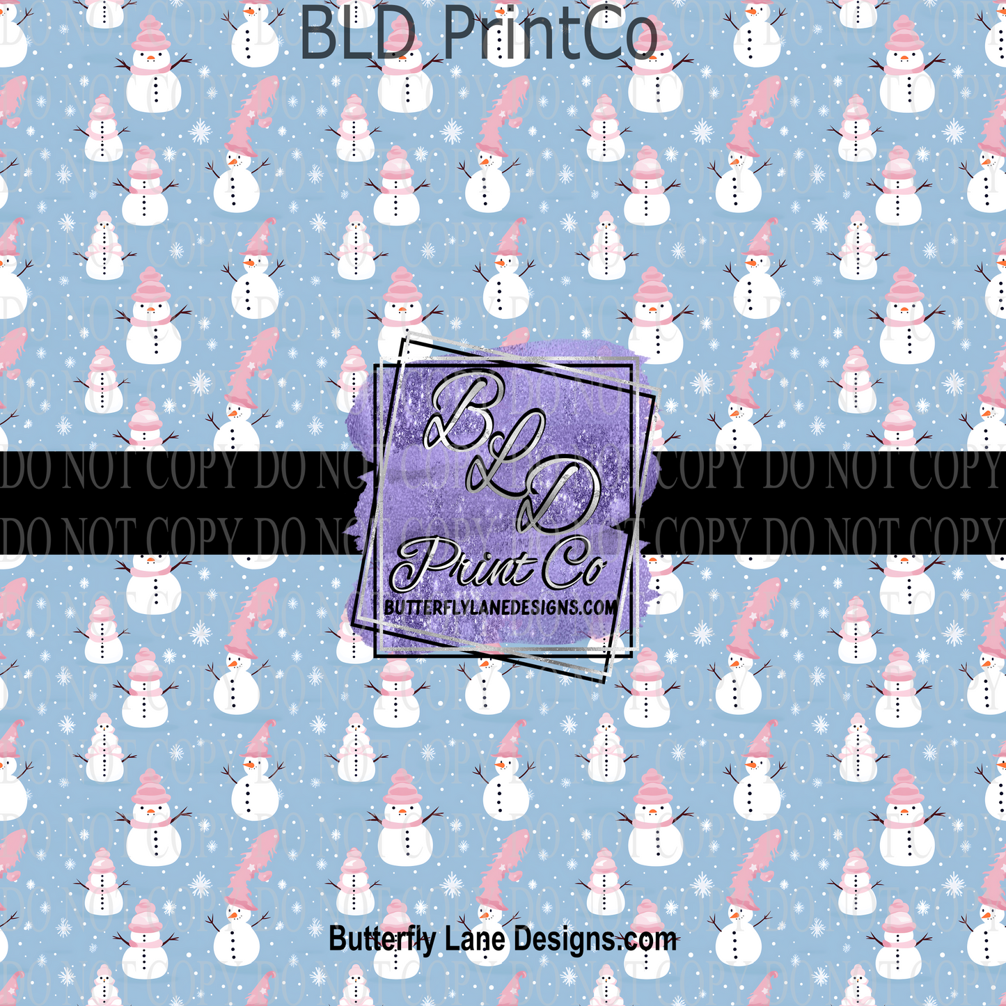 Blue -Snowmen  PV 862   Patterned Vinyl