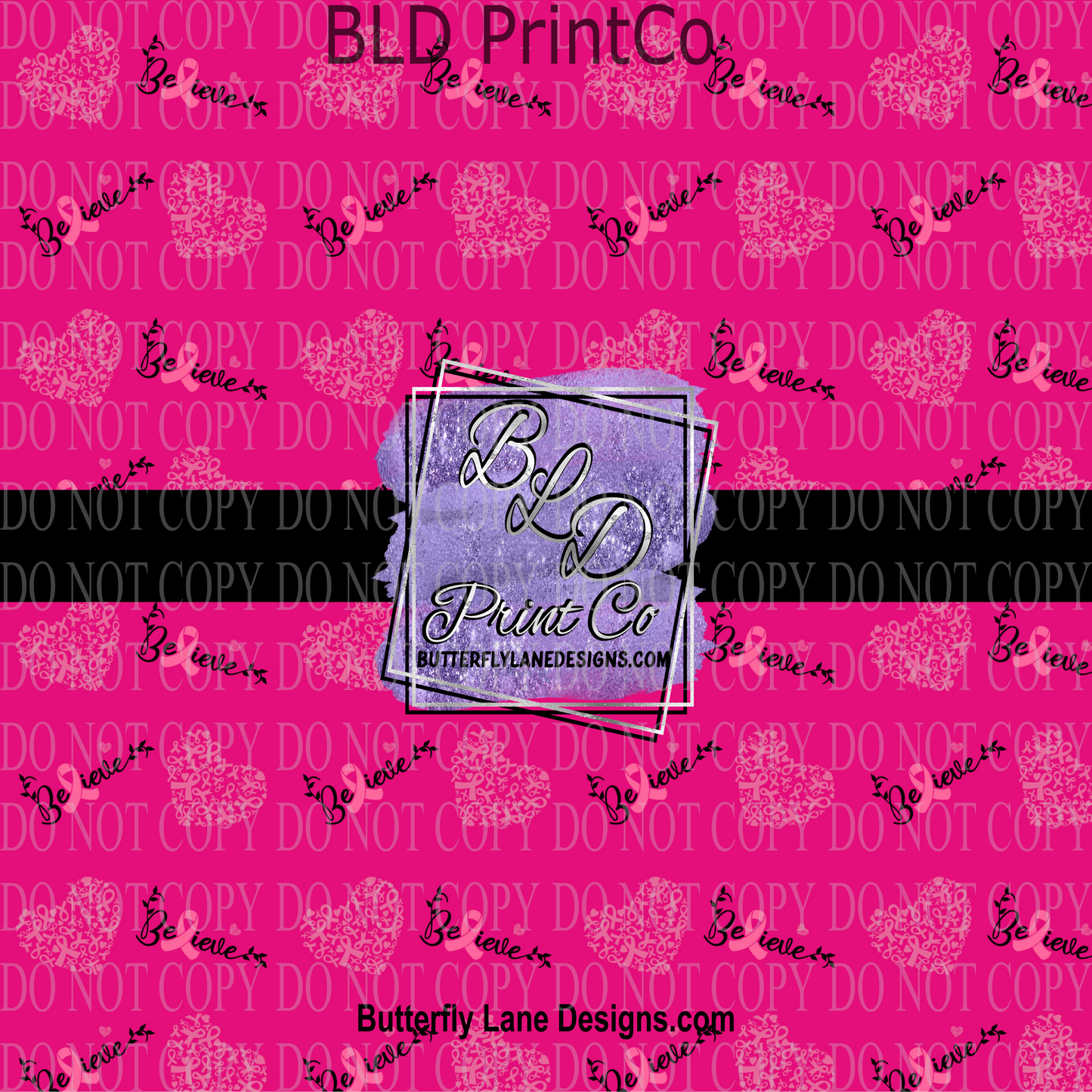 Breast Cancer- Dark Pink Believe  PV 778   Patterned Vinyl