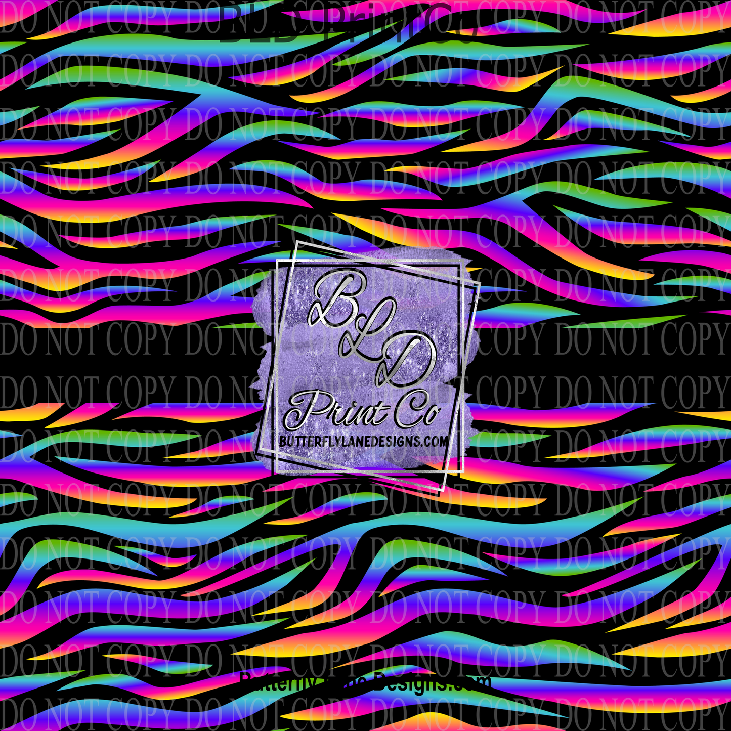 Bright Rainbow Zebra Stripes PV 873    Patterned Vinyl