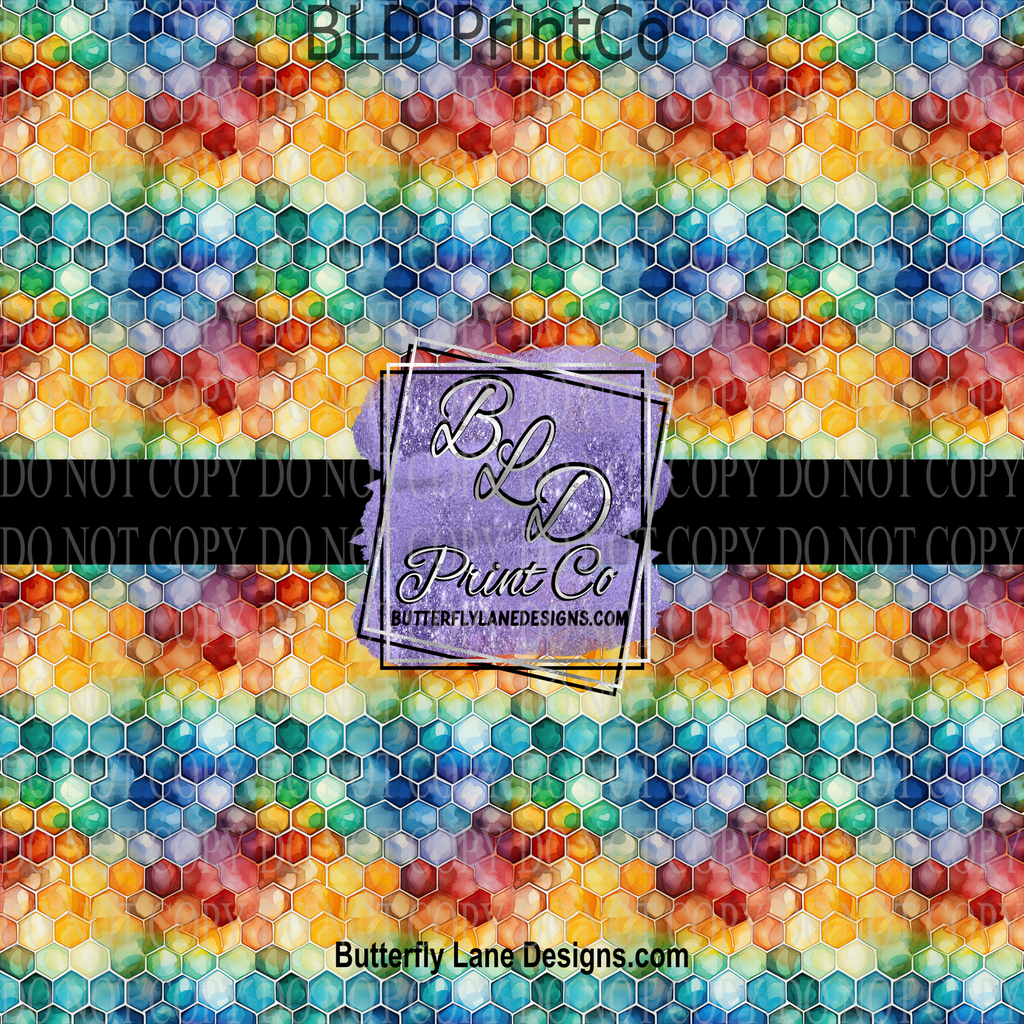 Bright Watercolor honey comb 1 PV 926 Patterned Vinyl