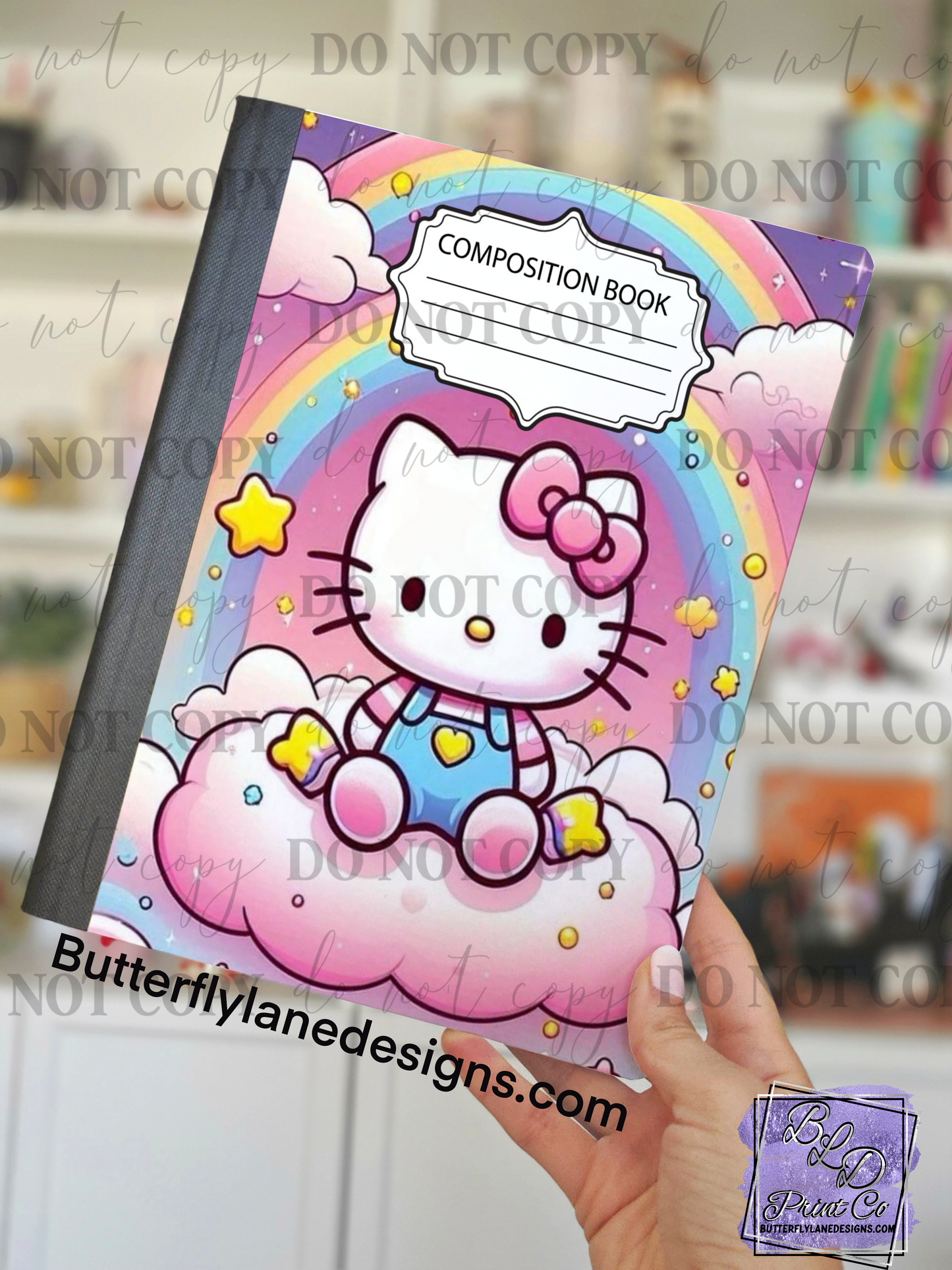 Cute Kitty Rainbow | Composition Notebook Cover | C101