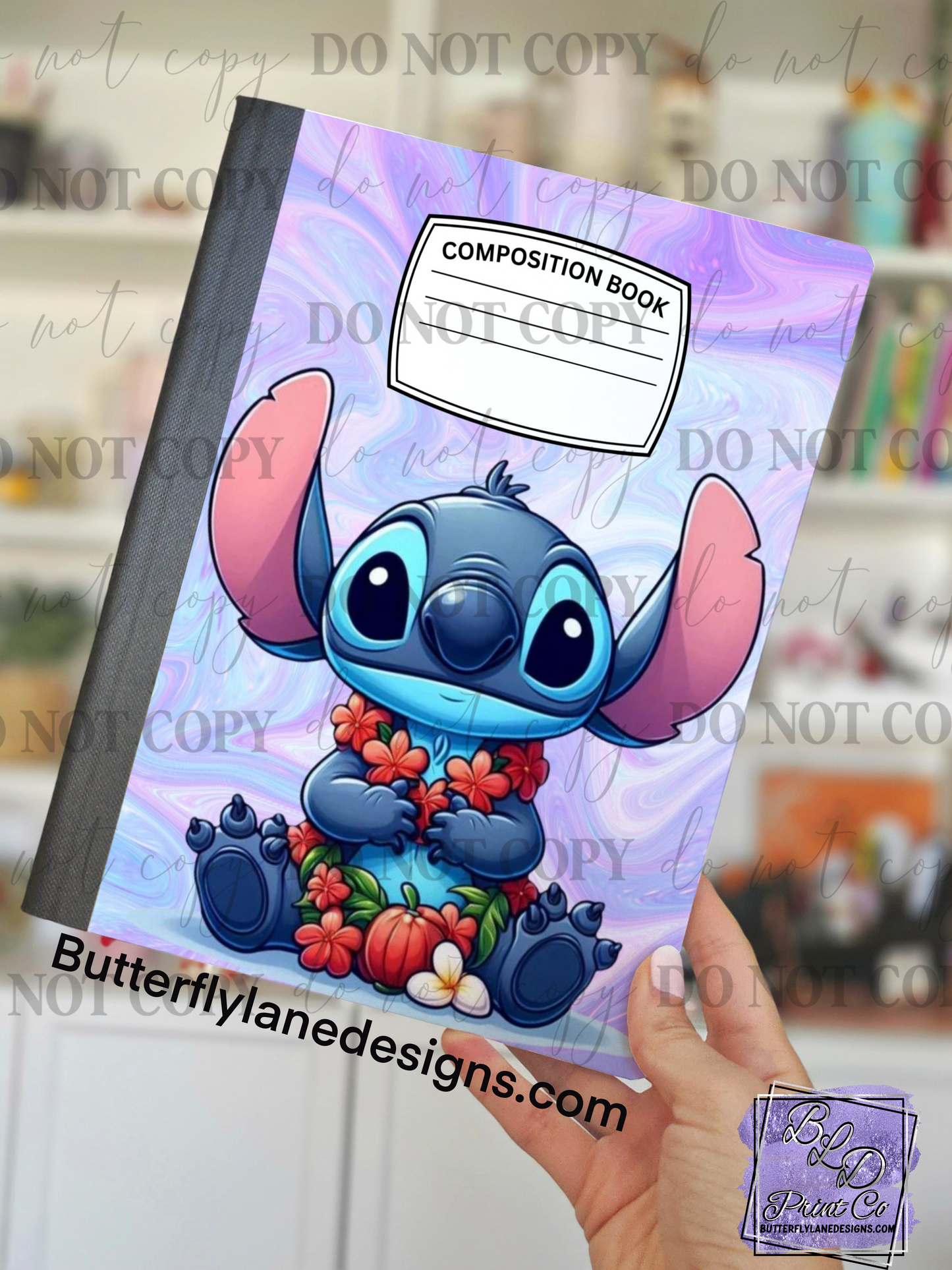 Blue Alien Lei | Composition Notebook Cover | C105