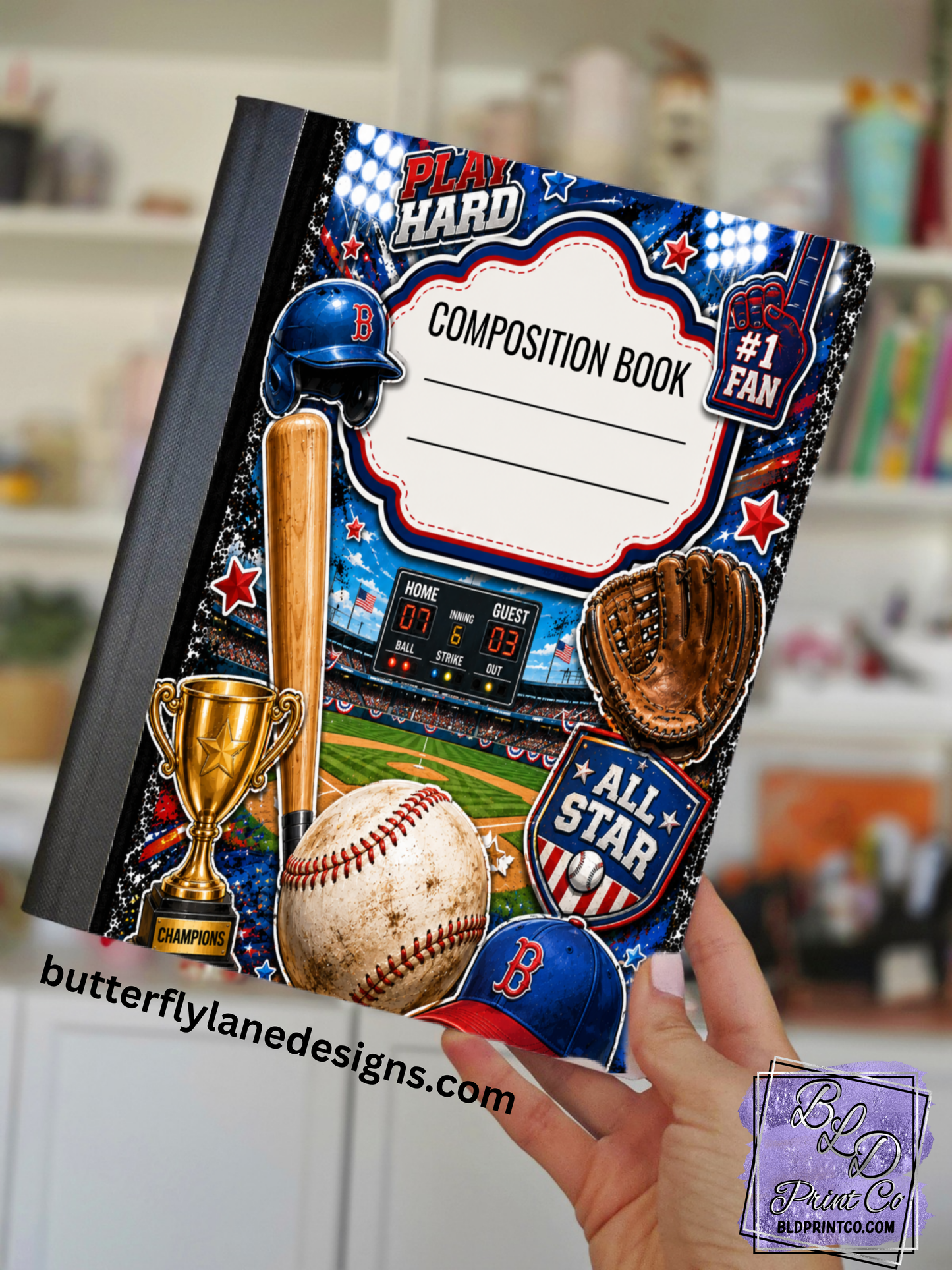 Baseball All Star Champions | Composition Notebook Cover | C120