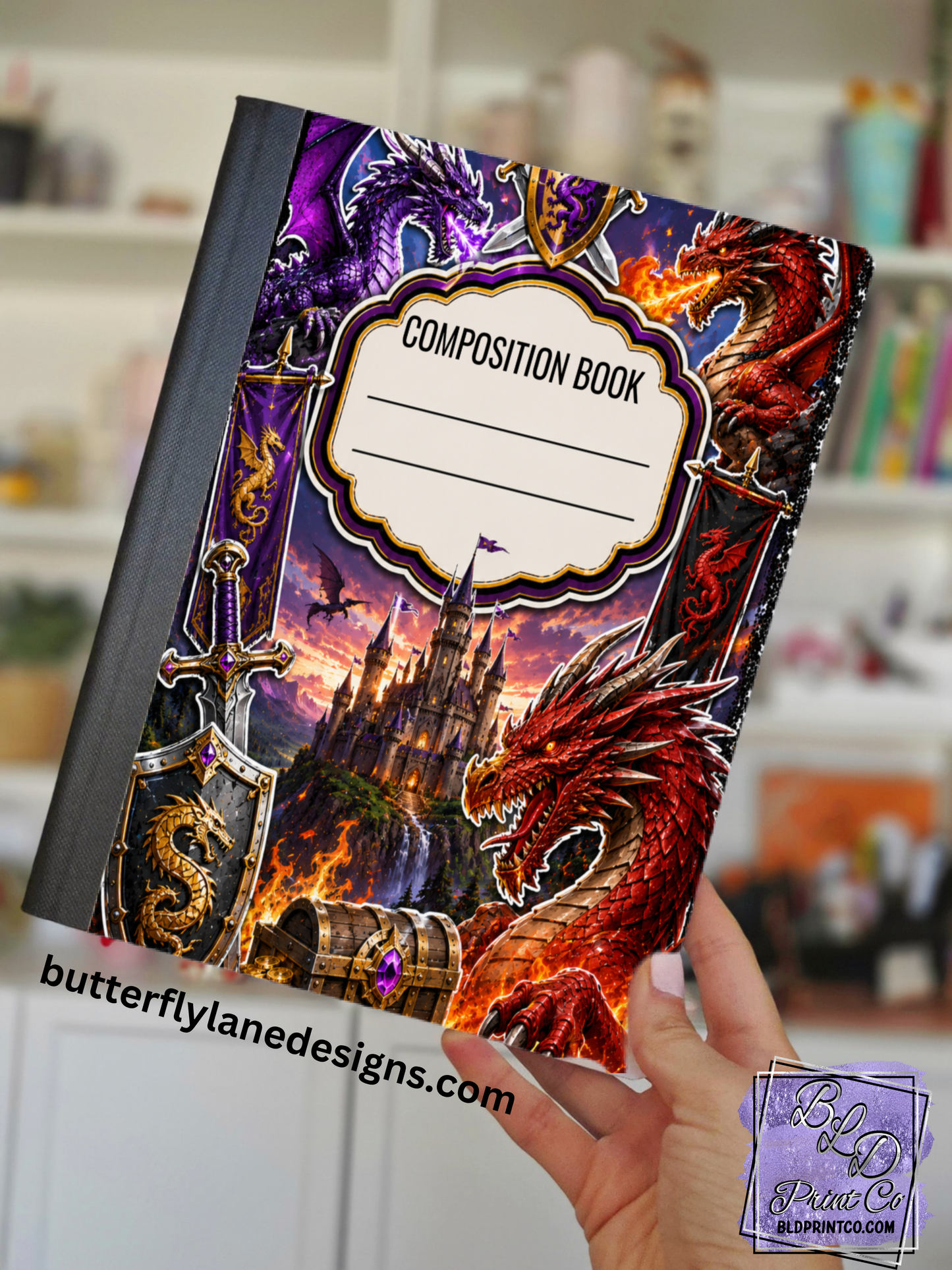 Dragon Realm Castle | Composition Notebook Cover | C128