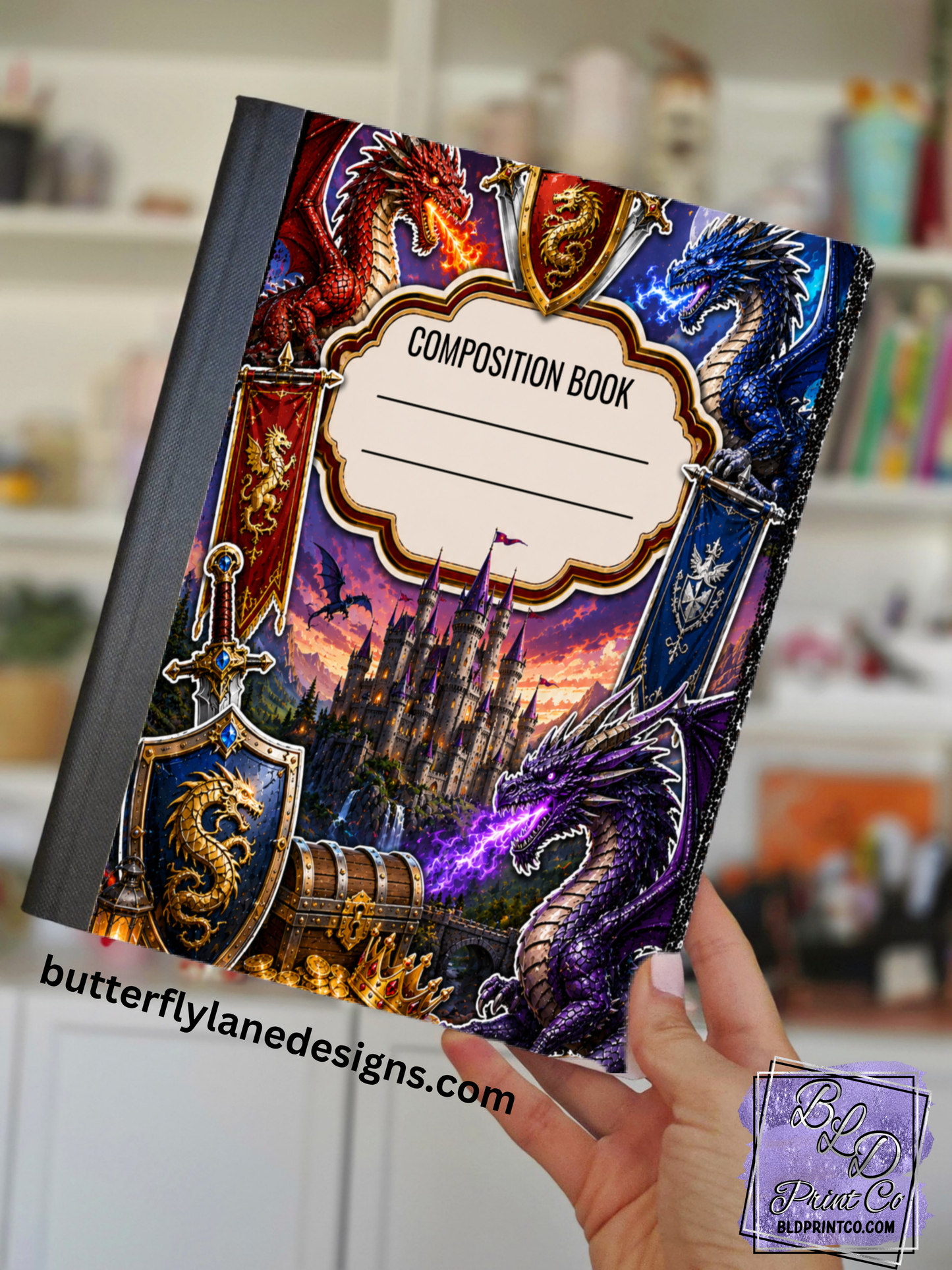 Mystic Dragon Kingdom | Composition Notebook Cover | C129