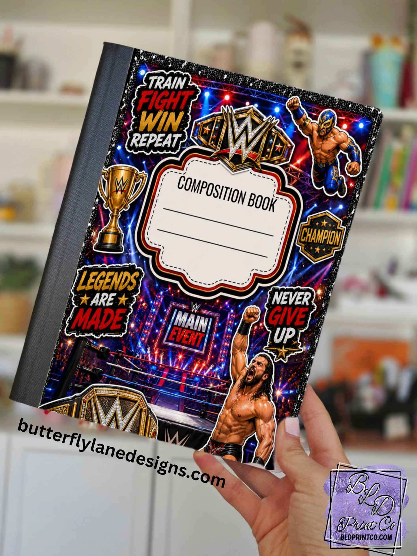 Wrestling Champion Main Event | Composition Notebook Cover | C130