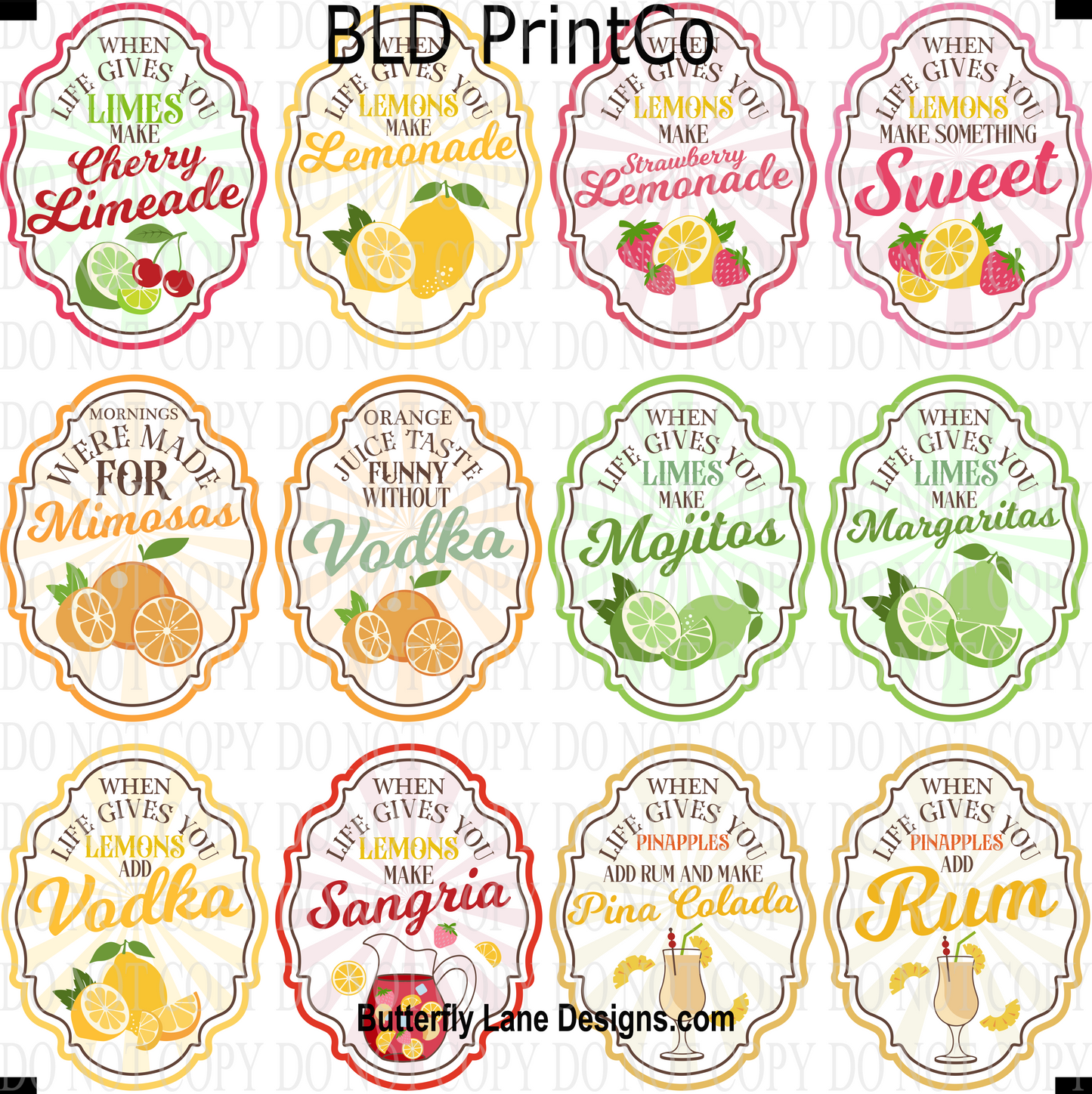 CAPS 37 Drink Labels-Liquors