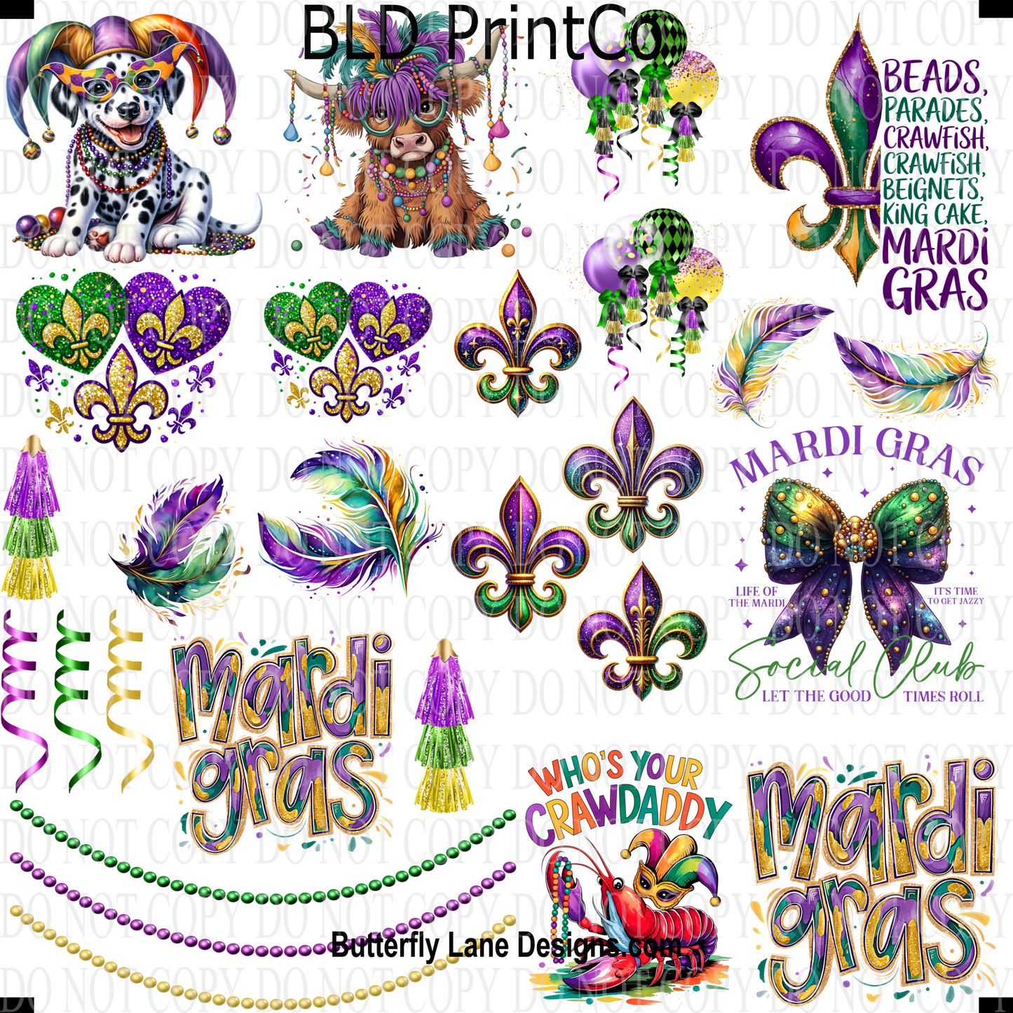 CAPS 42 Mardi Gras-UV DTF