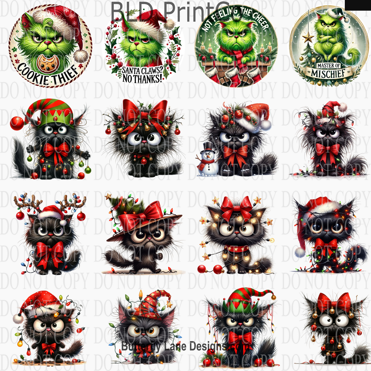 CAPS 62 Angry Christmas Cats