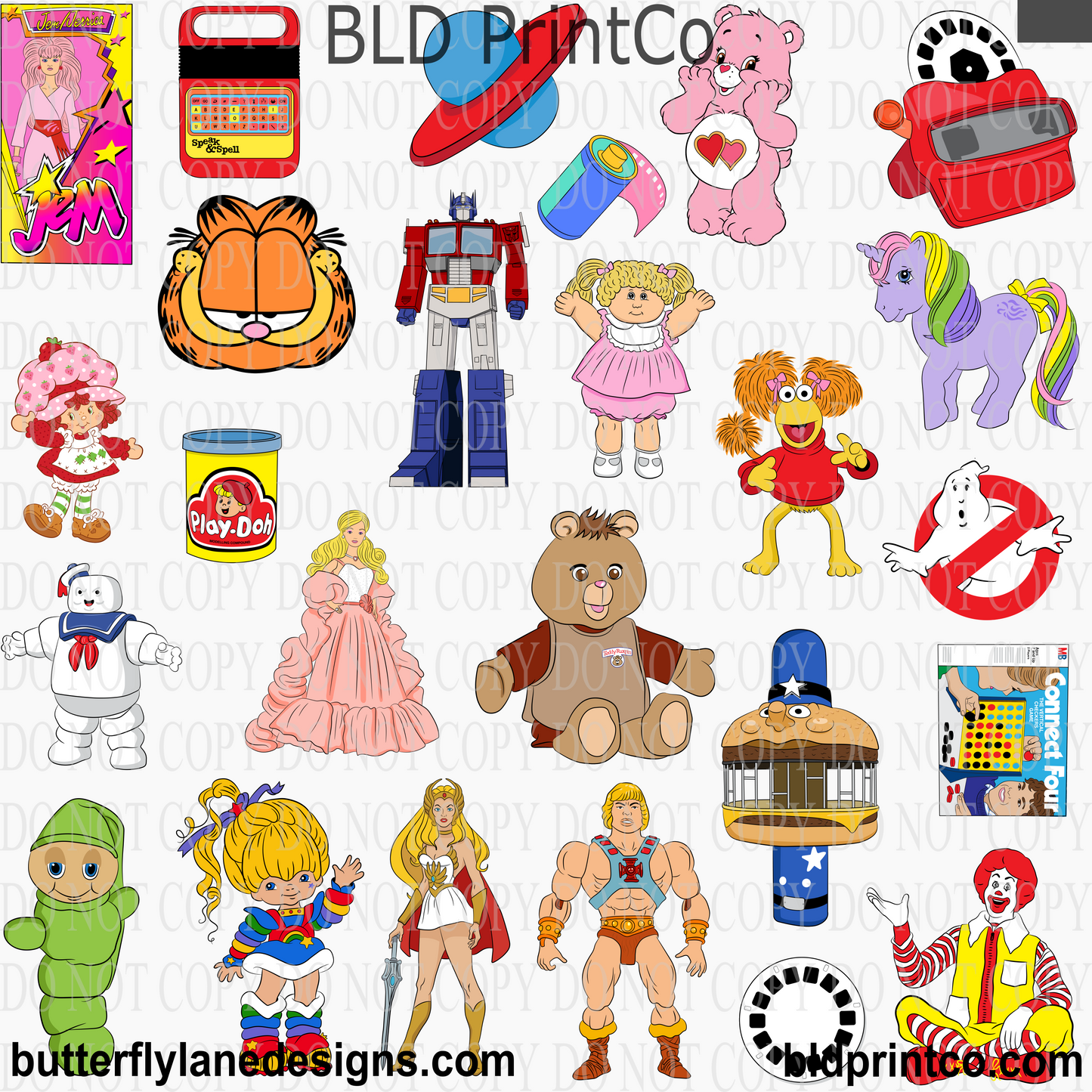 80s Nostalgia Icons | Retro Pop Culture Elements | CAPS79-SET 2