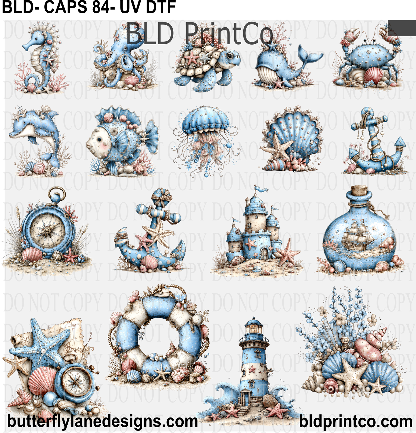 Nautical Coastal Clipart Elements | CAPS84