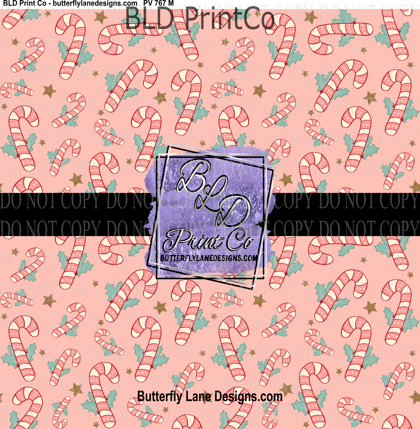 Candy Canes   - PV 767 M -  Patterned Vinyl