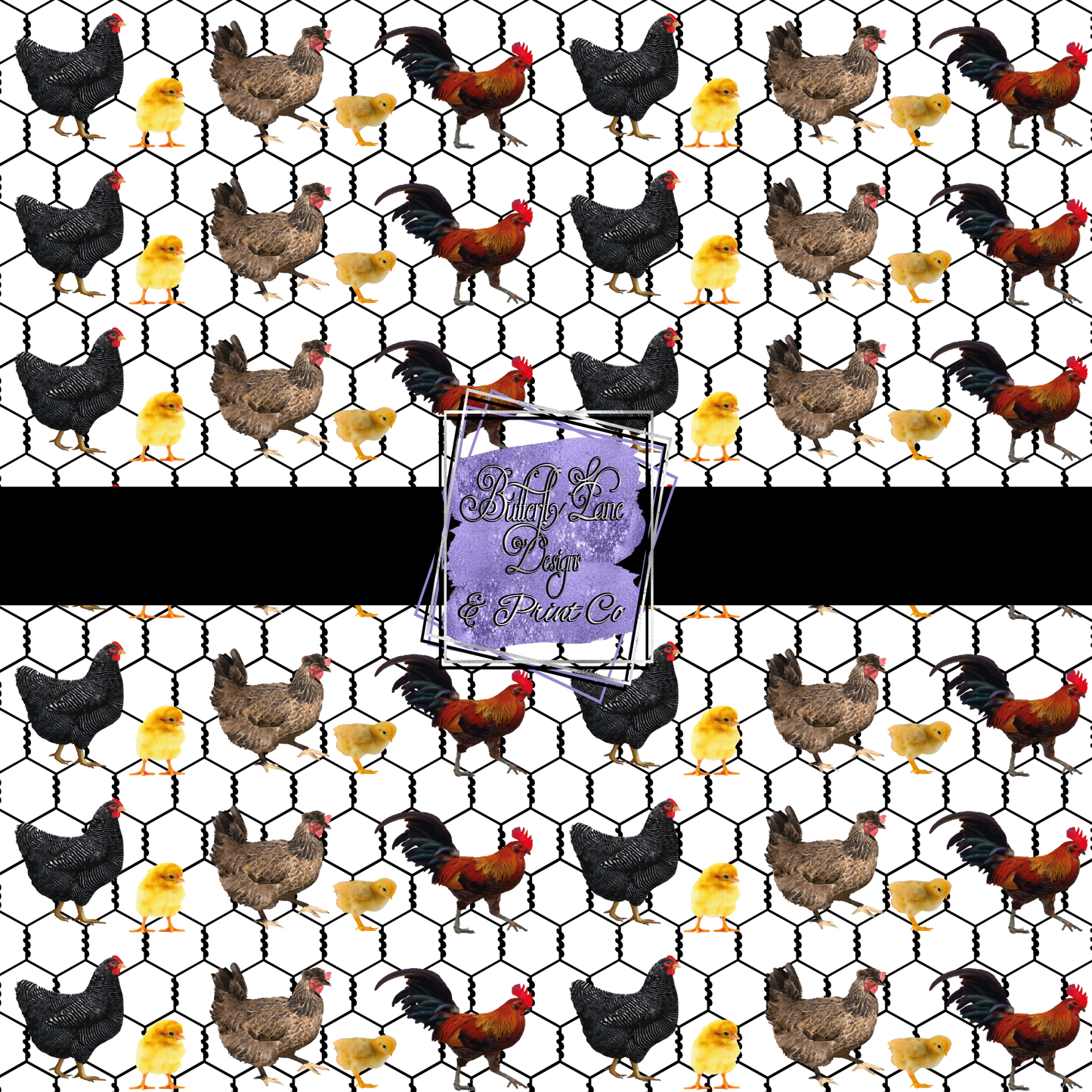 Chickens and more Chickens PV 574 S- Patterned Vinyl