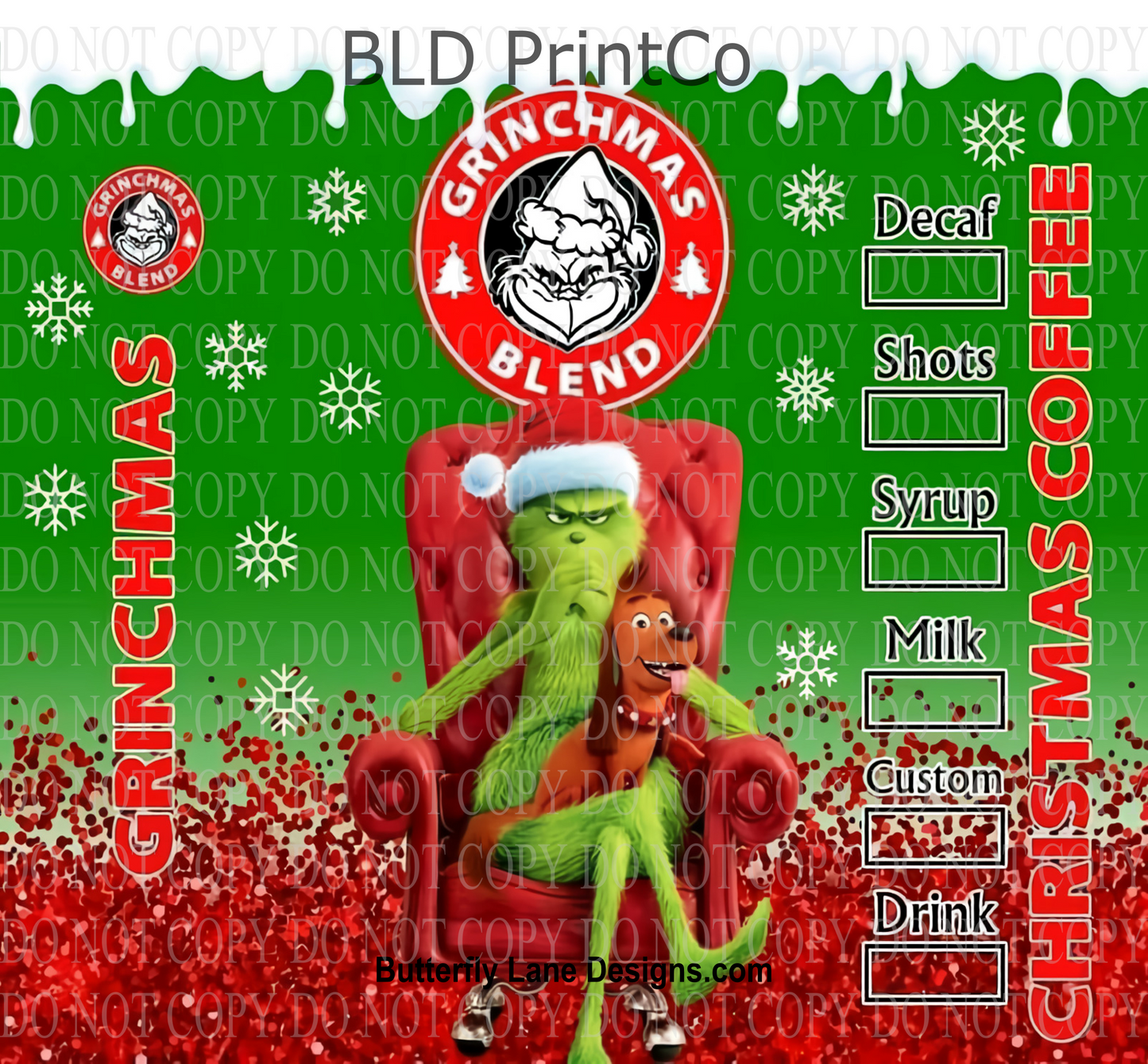 Christmas Blend Coffee: Tumbler wrap