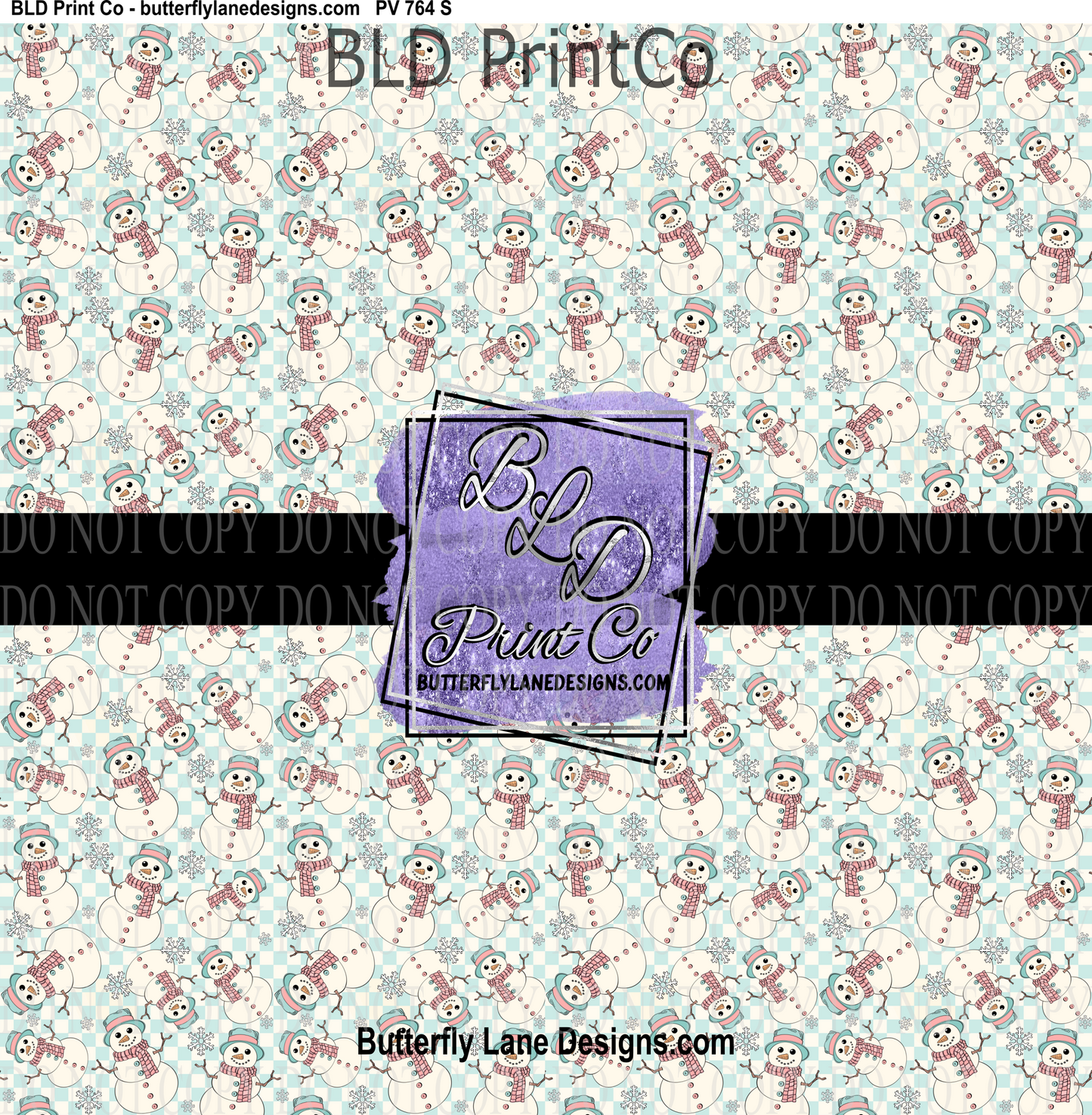 Christmas Snowman-Pink Scarf - PV 764 M Patterned Vinyl