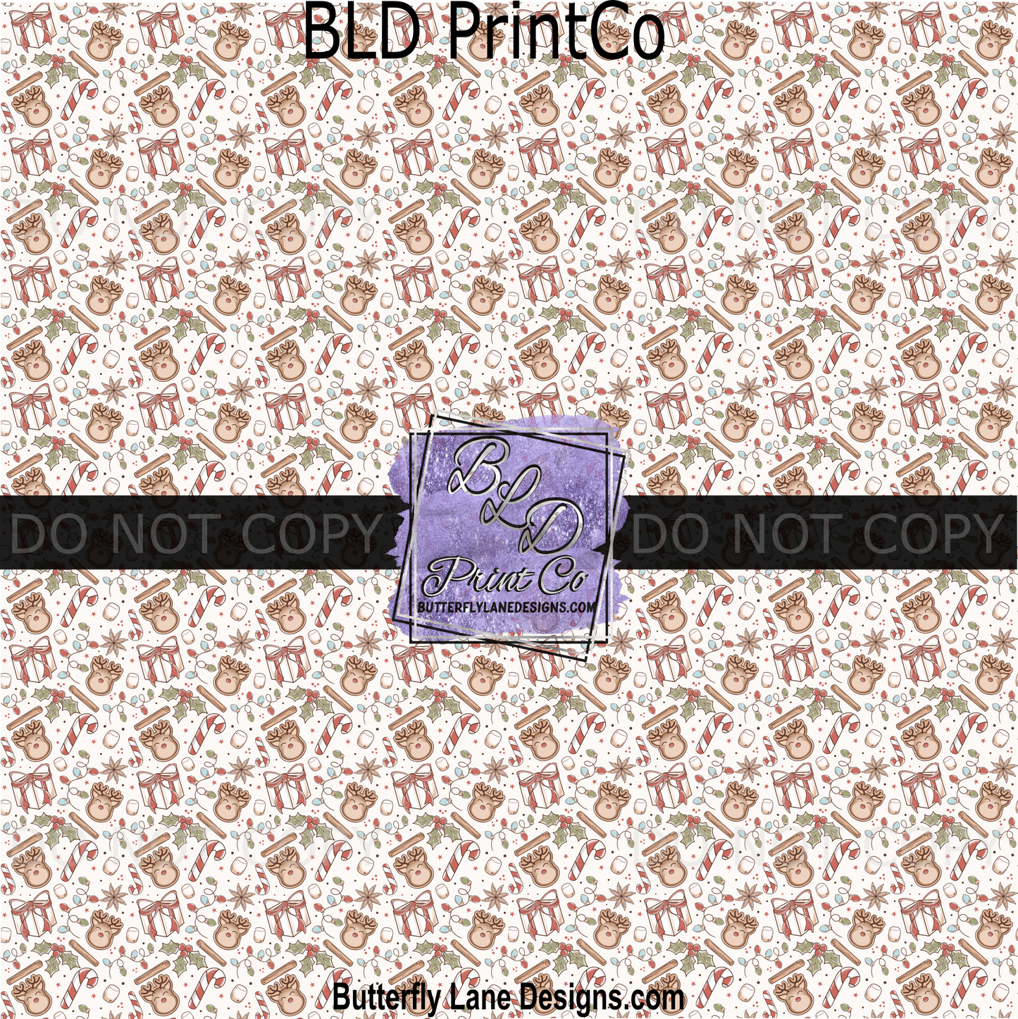 Christmas Deer and candy canes PV 1508