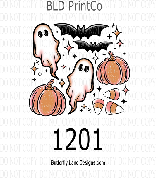 D1201 Spooky Ghost Collage