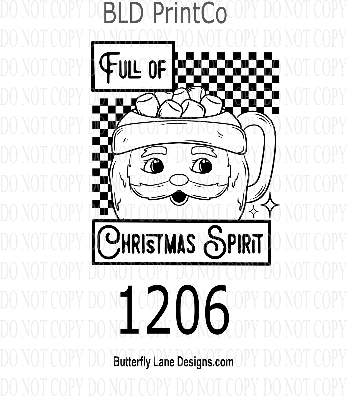 D1206 Christmas_Spirit_Santa Mug Single Color