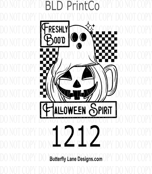 D1212 Halloween_Spirit - Spooky mug -Black line