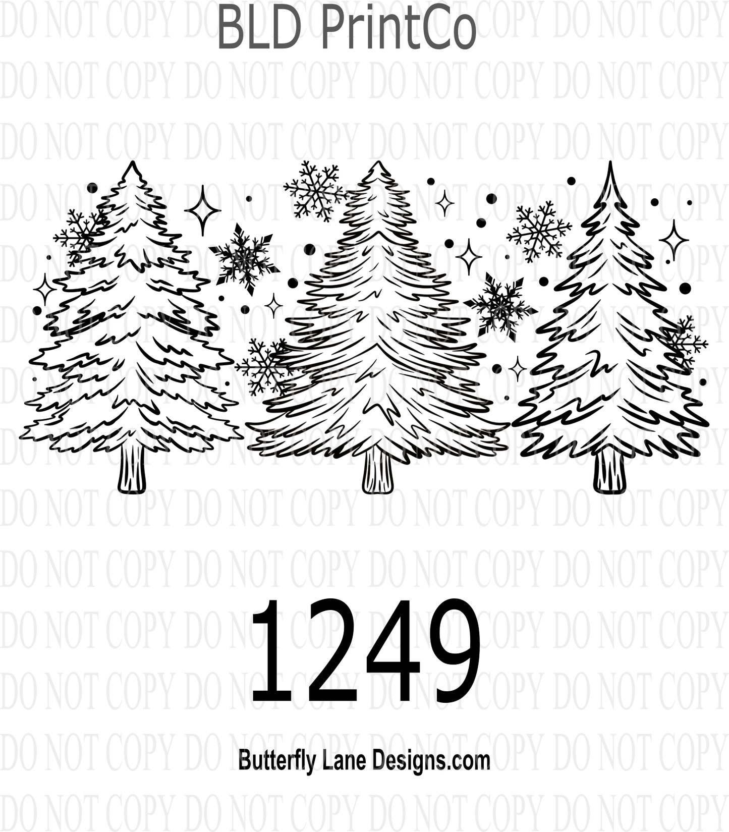 D1249 Snowy_Trees_Single_Color