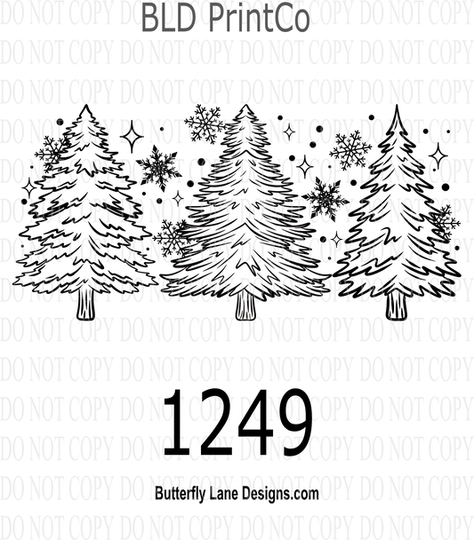 D1249 Snowy_Trees_Single_Color