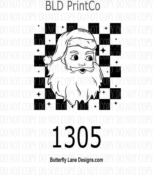 D1305 Santa_Checker_Single_Color