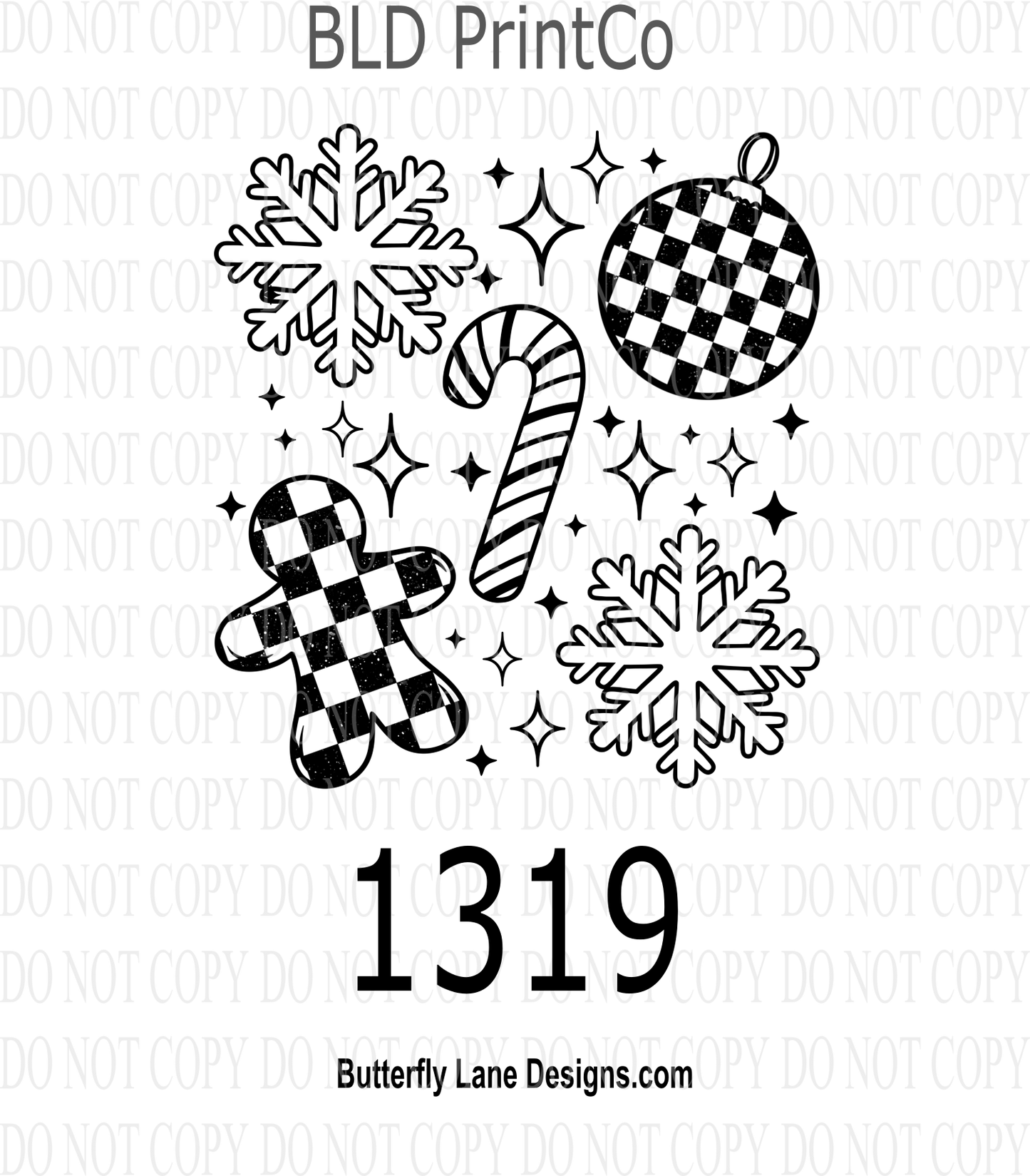 D1319 Checker_Christmas_Doodles