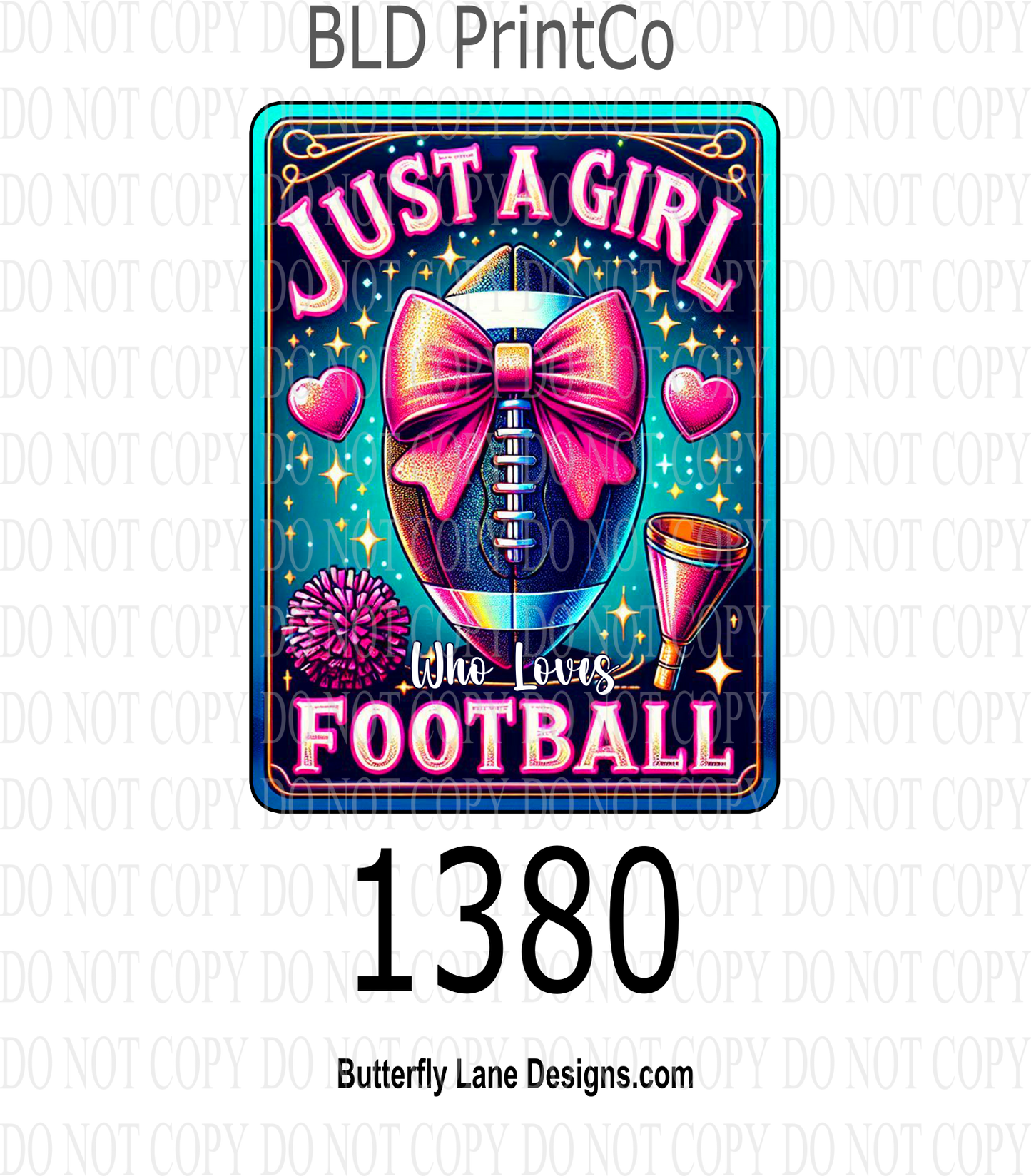 D1380 Just a Girl Who Loves Football - Tarot