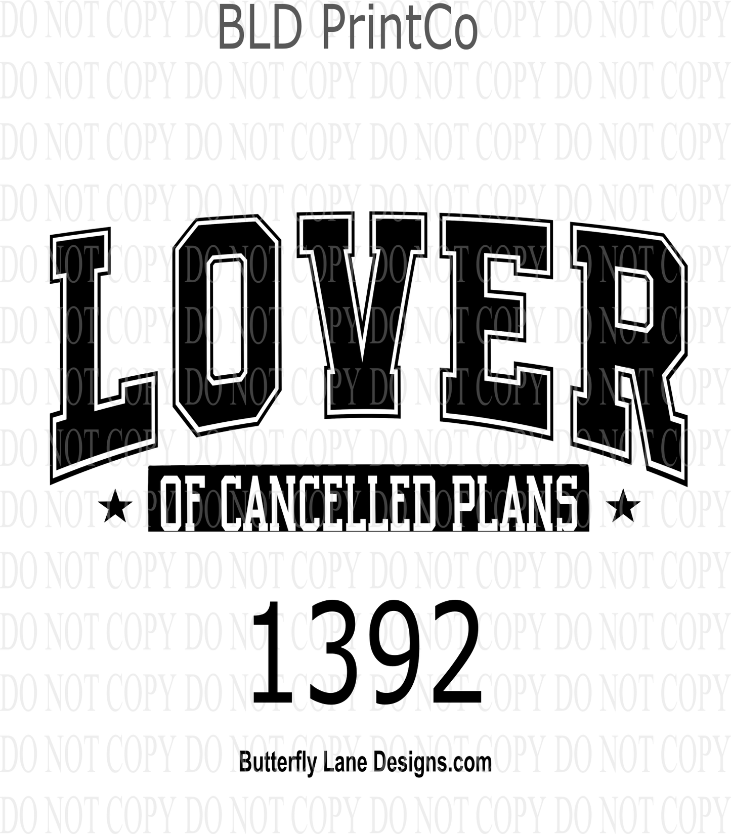 D1392- Lover of Cancelled plans-black