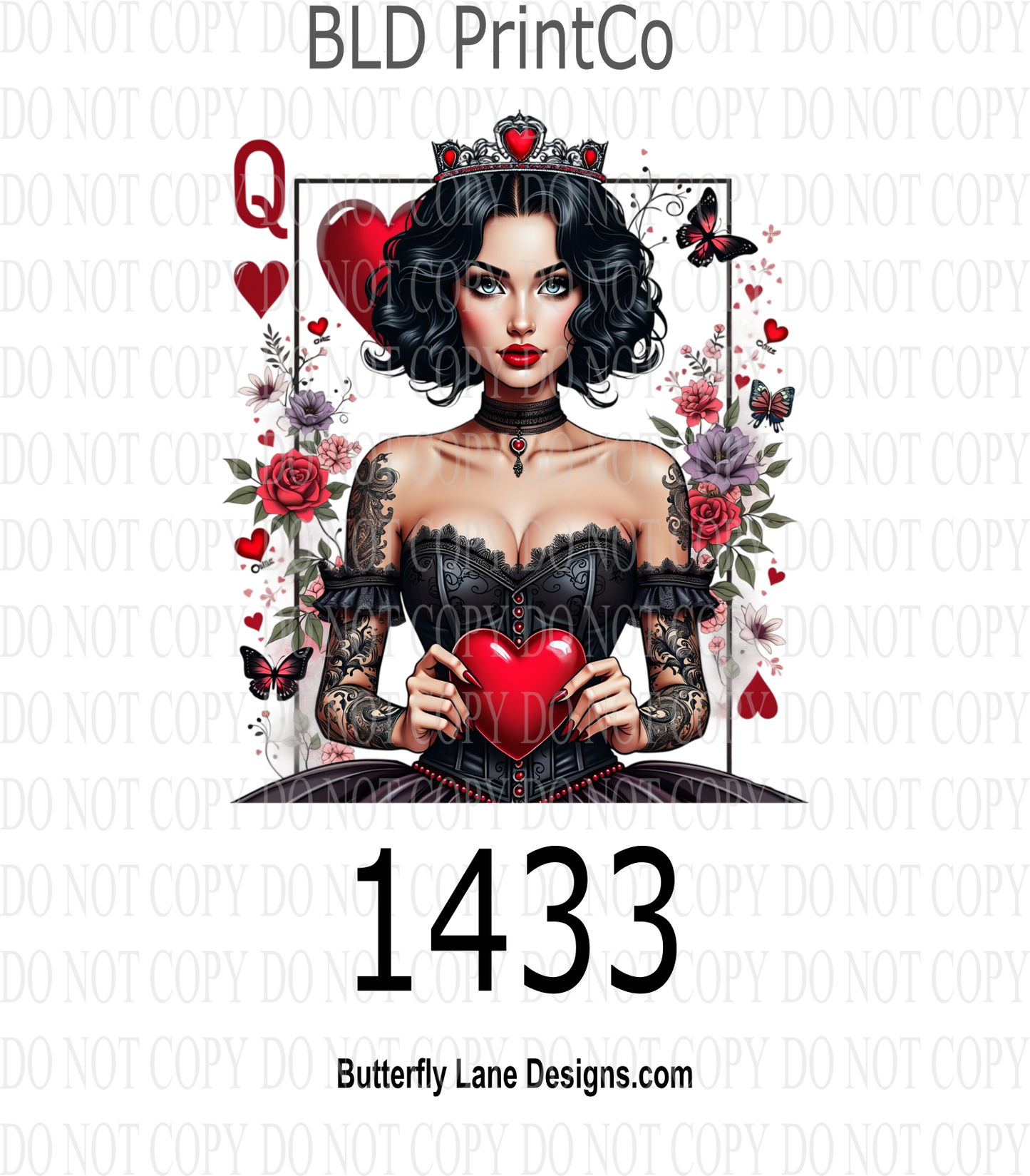 D1433 Queen of hearts