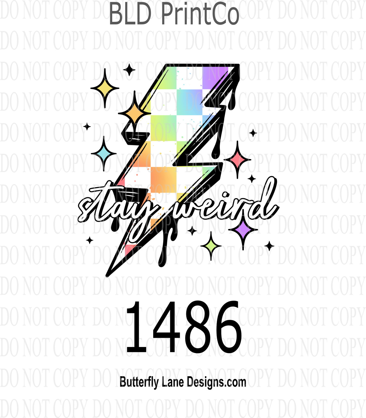 D1486 Stay Weird -element