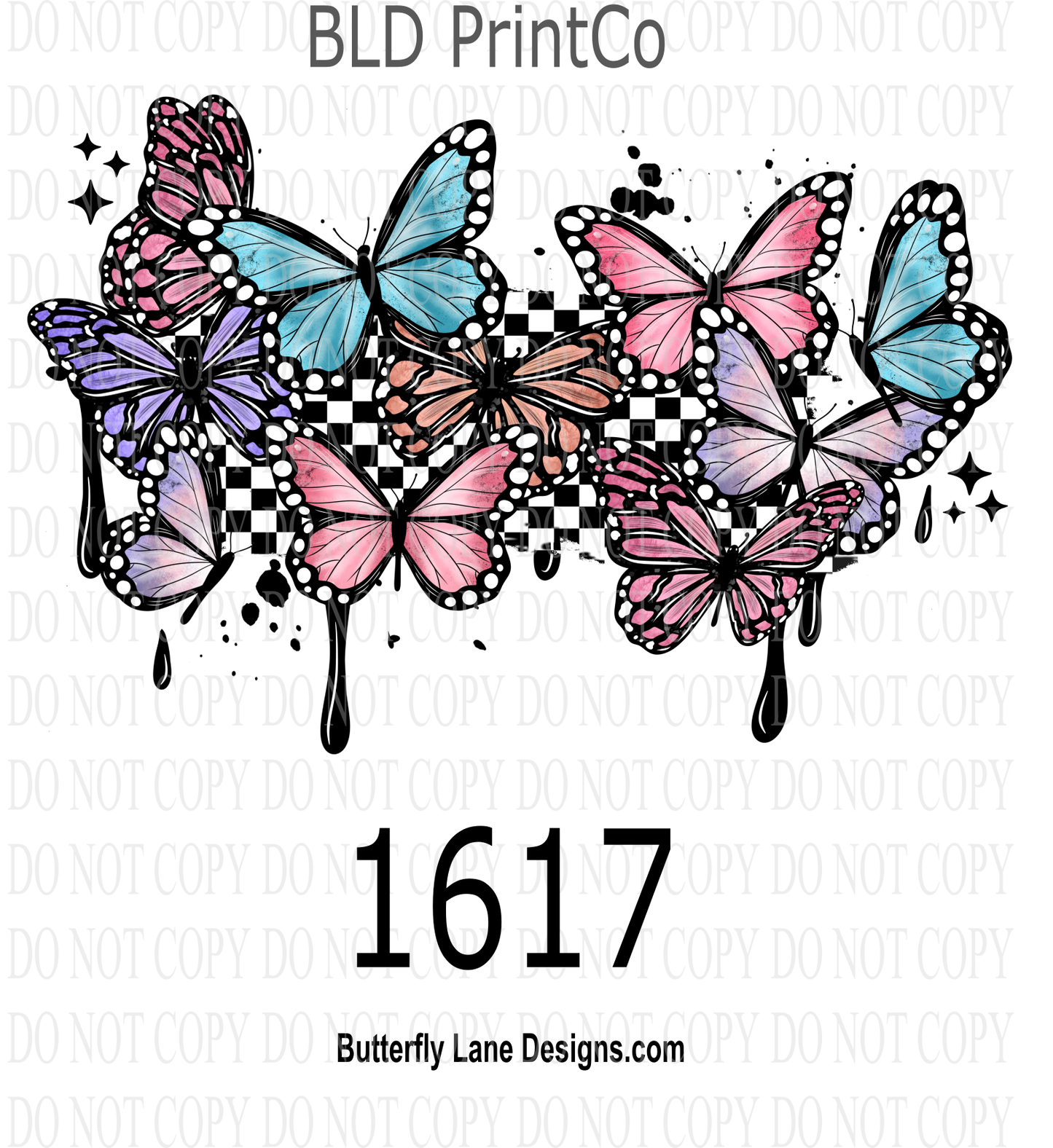 D1617 Drippy Butterflies
