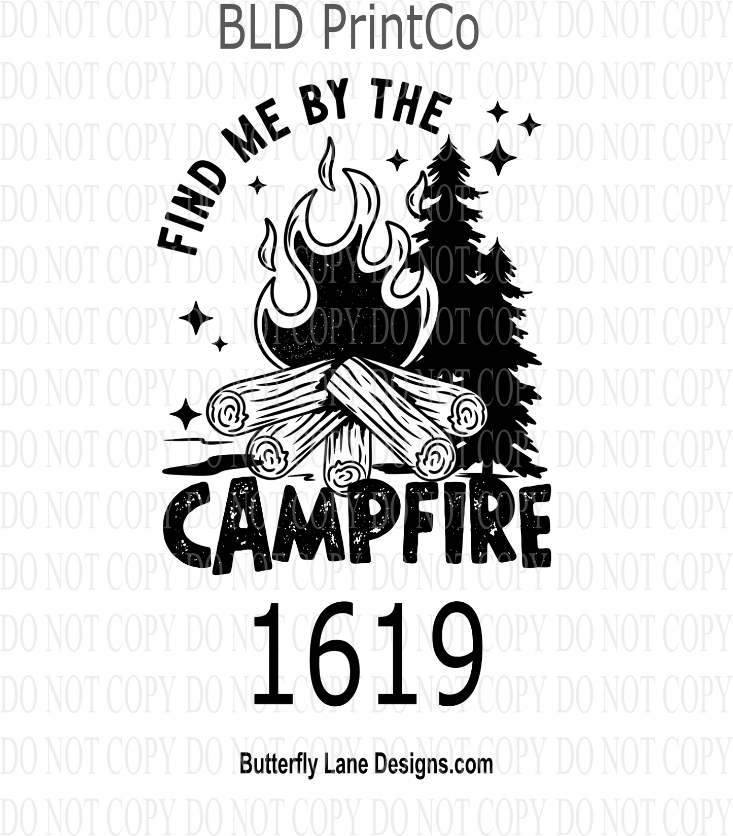 D1619 Find Me By The Campfire - Black