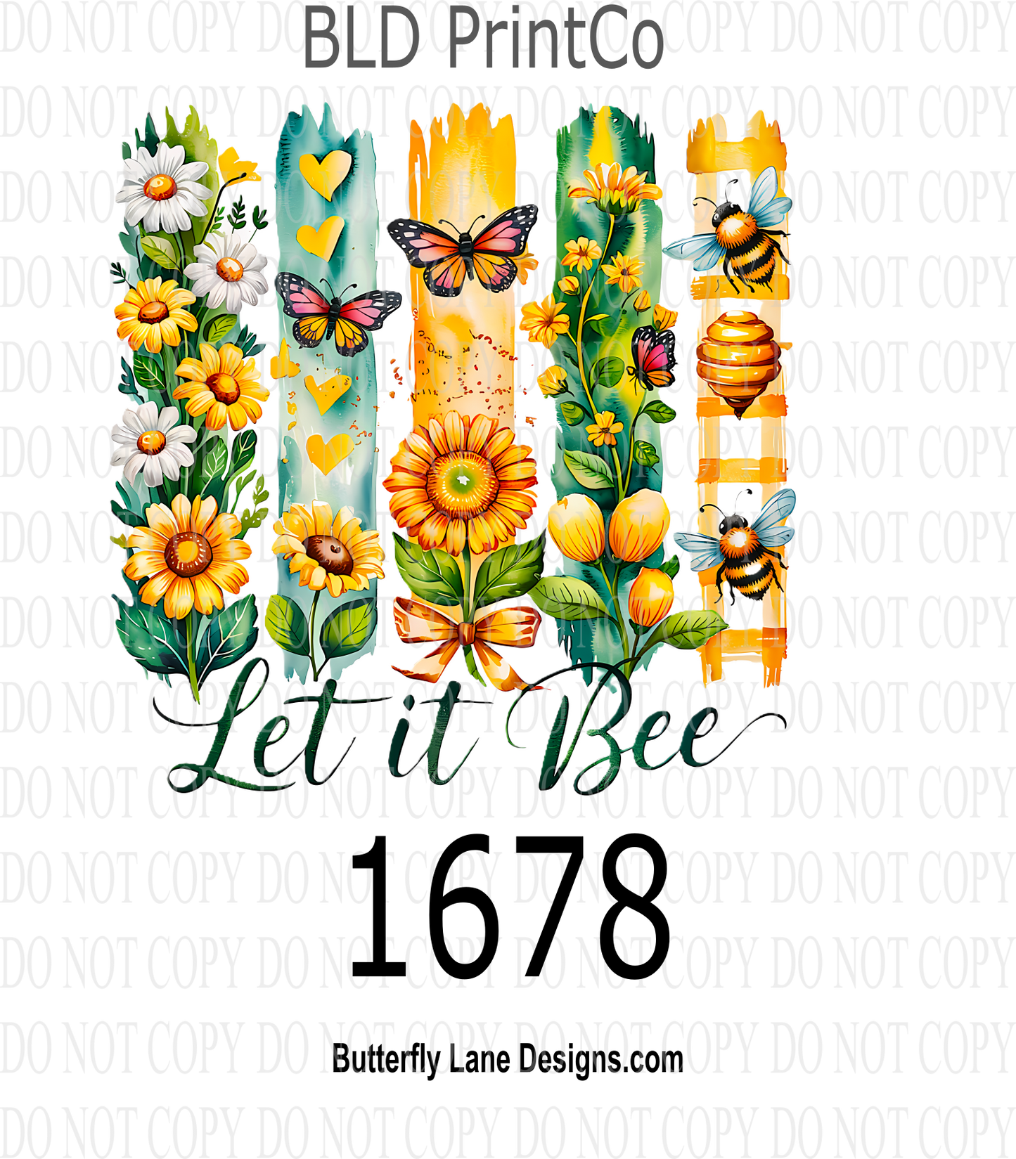 D1678 Let it bee-Sunflowers and Plaid