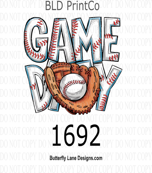 D1692 Game Day-Ball and Mitt