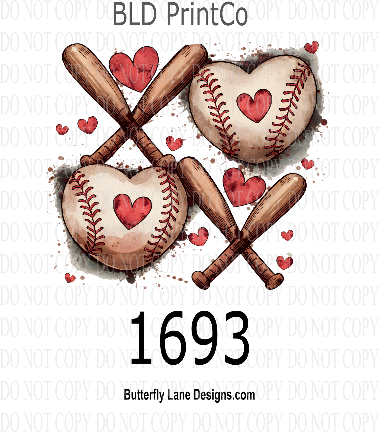 D1693 Baseball XOXO