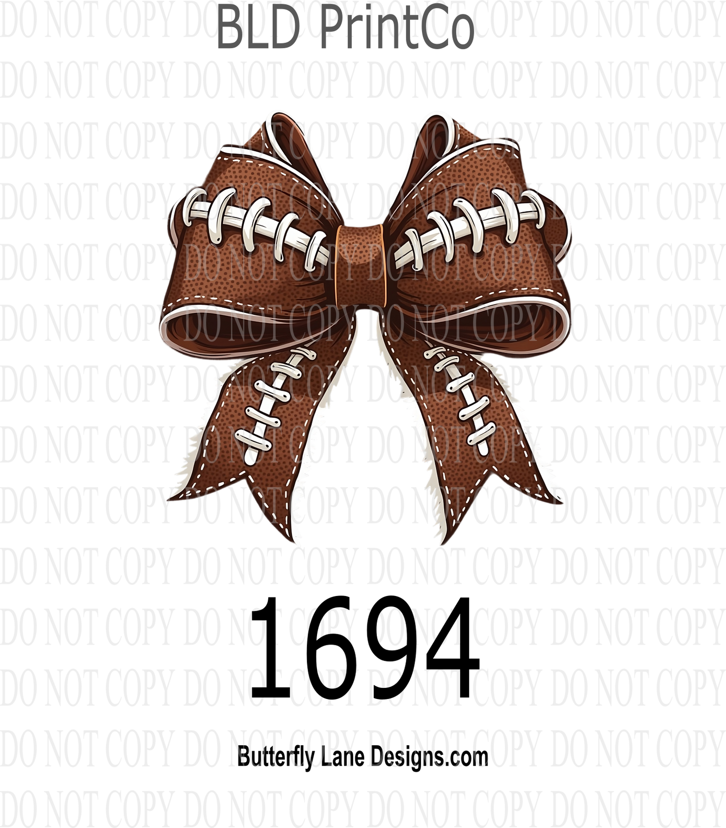 D1694 Football American Coquette Bow