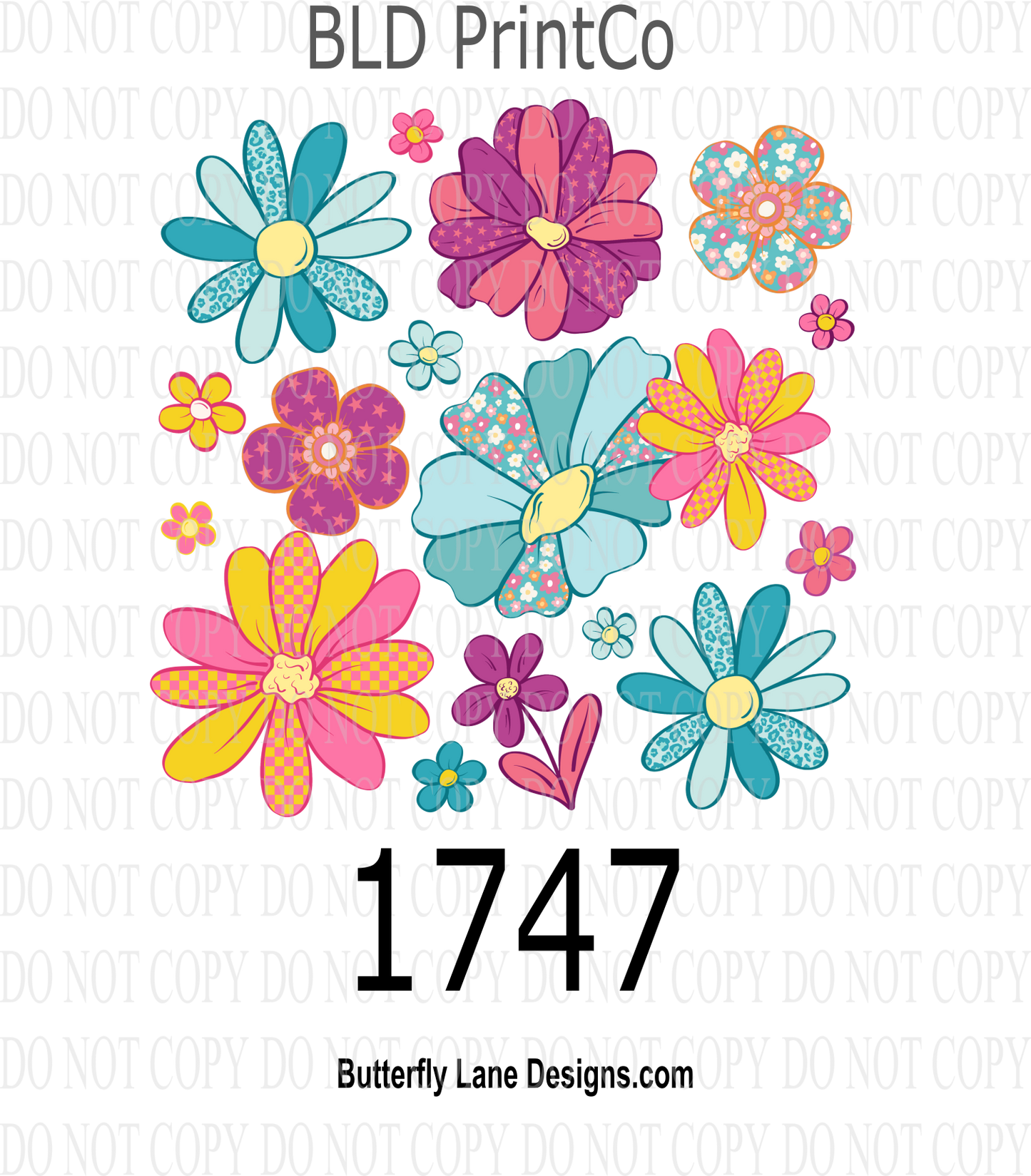 D1747 Retro Flowers