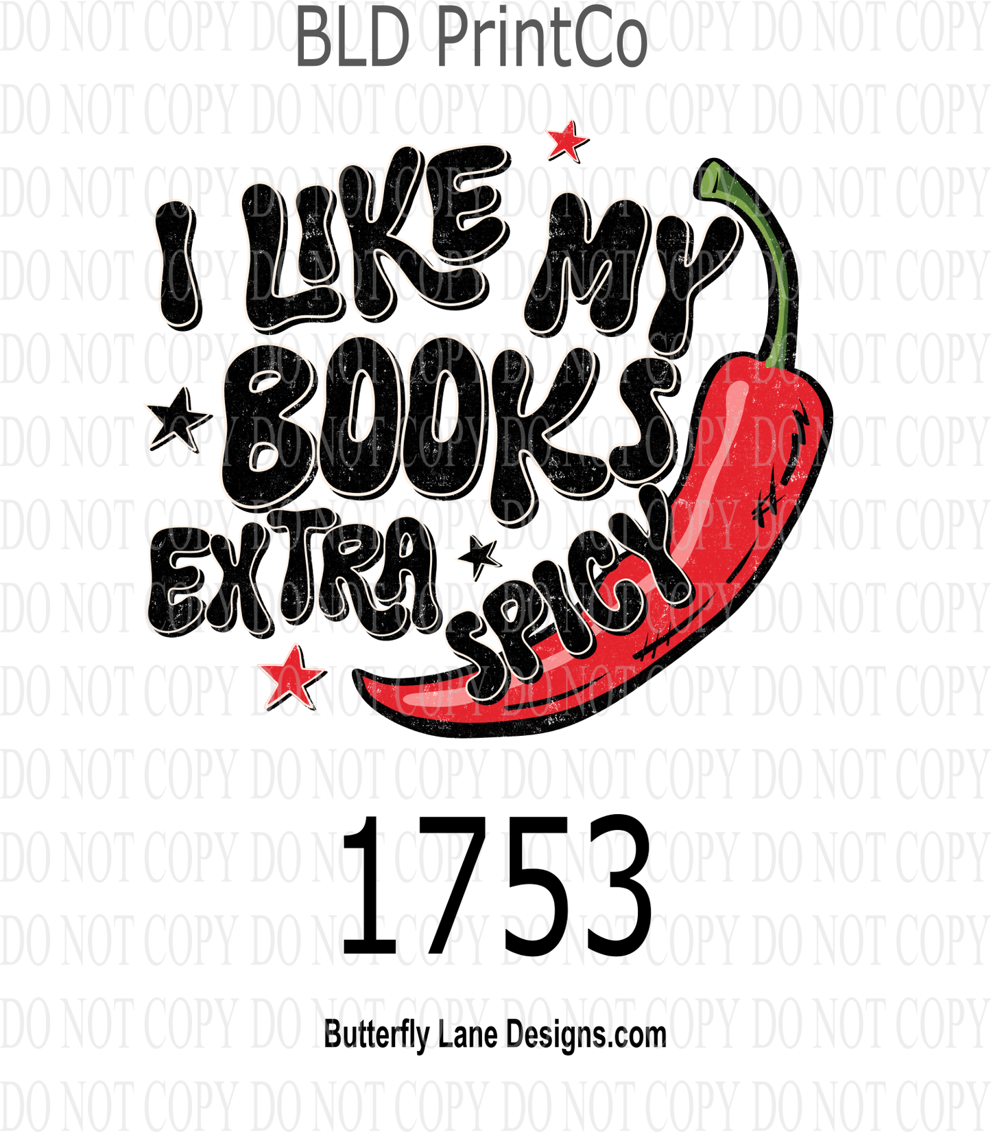 D1753 I like my books extra Spicy